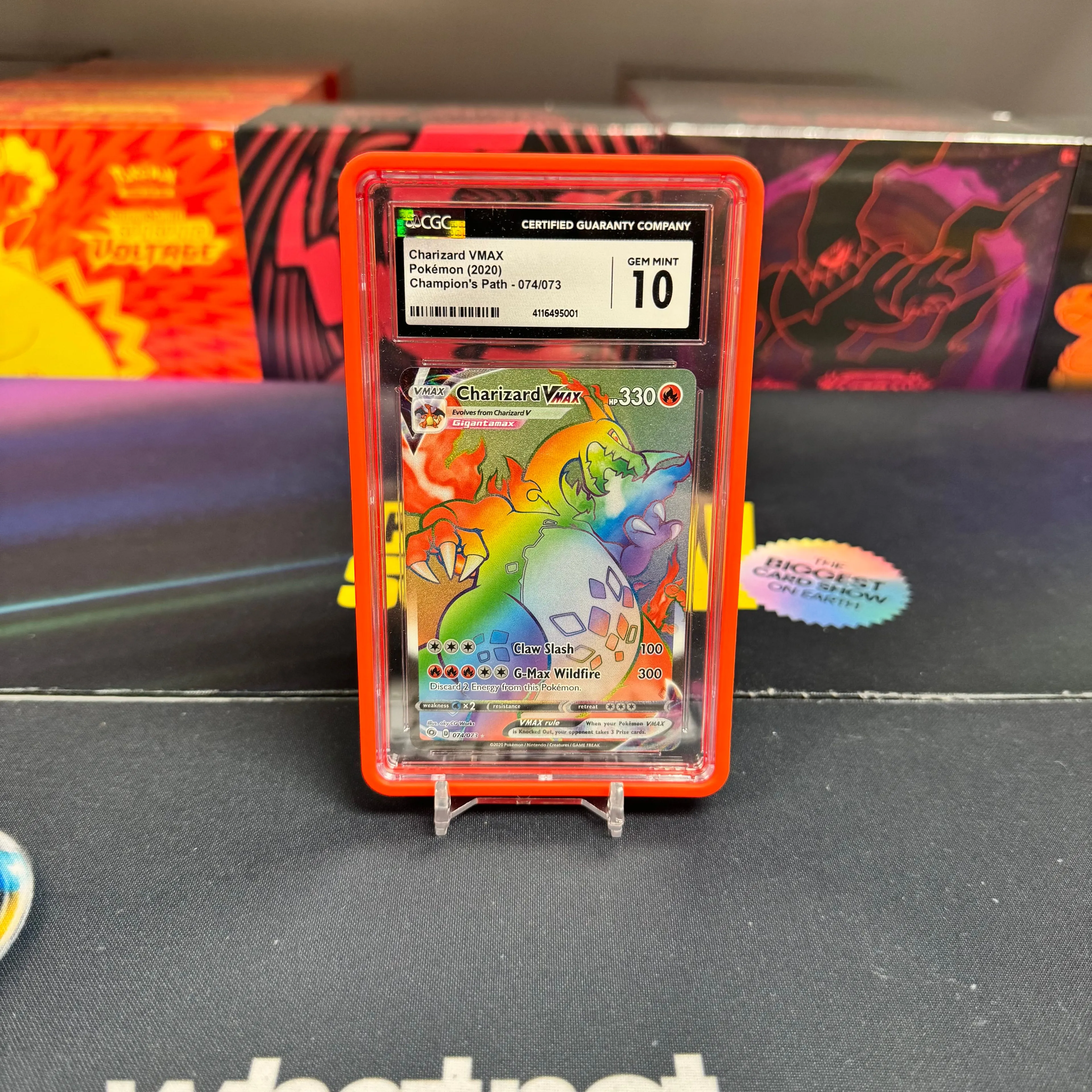 Product image for CGC GEM MINT 10 Pokémon 2020 Charizard VMAX Secret Champion's Path 074/073 *WITH GRADED GUARD*