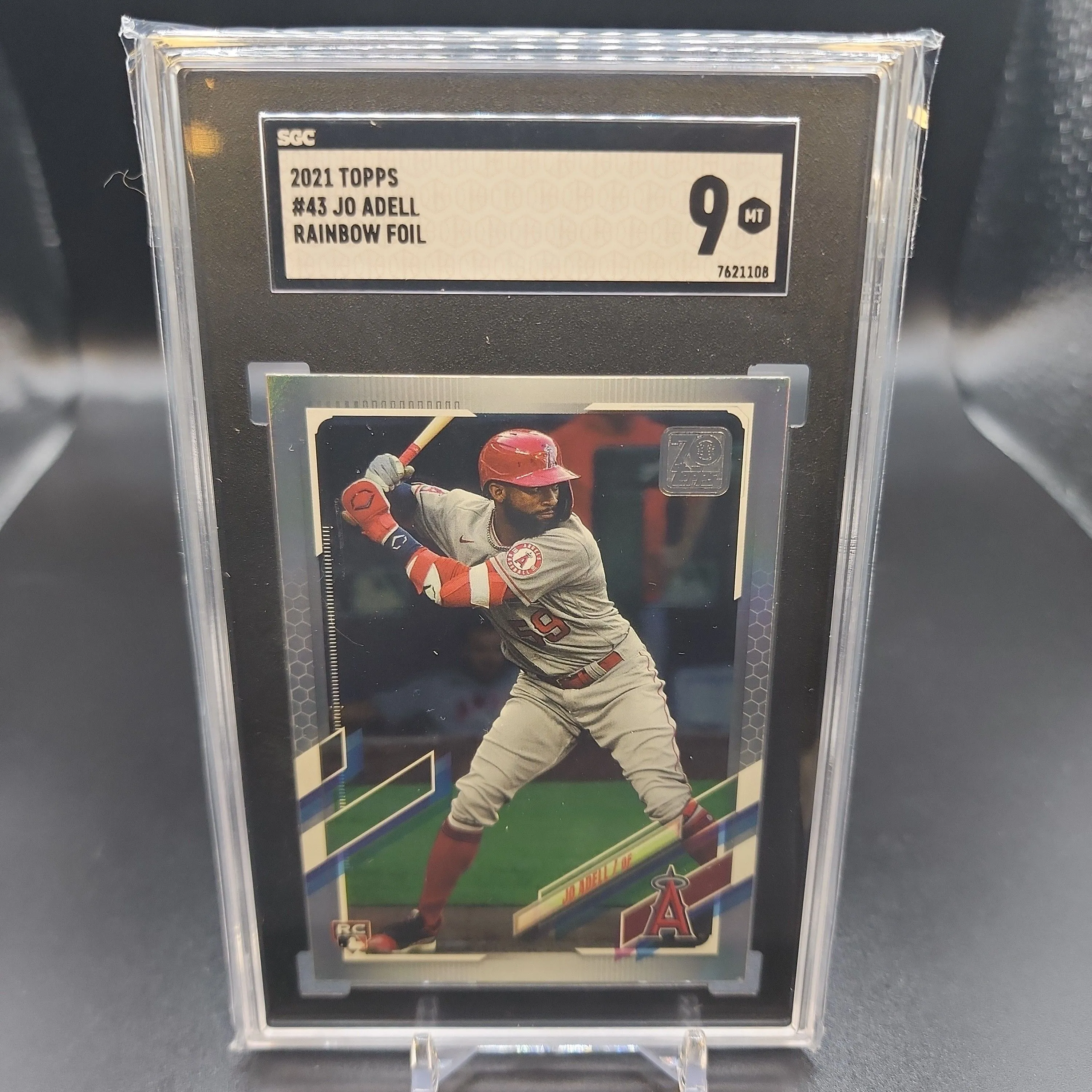 Product image for 2021 Topps Jo Adell SGC Rainbow Foil 9