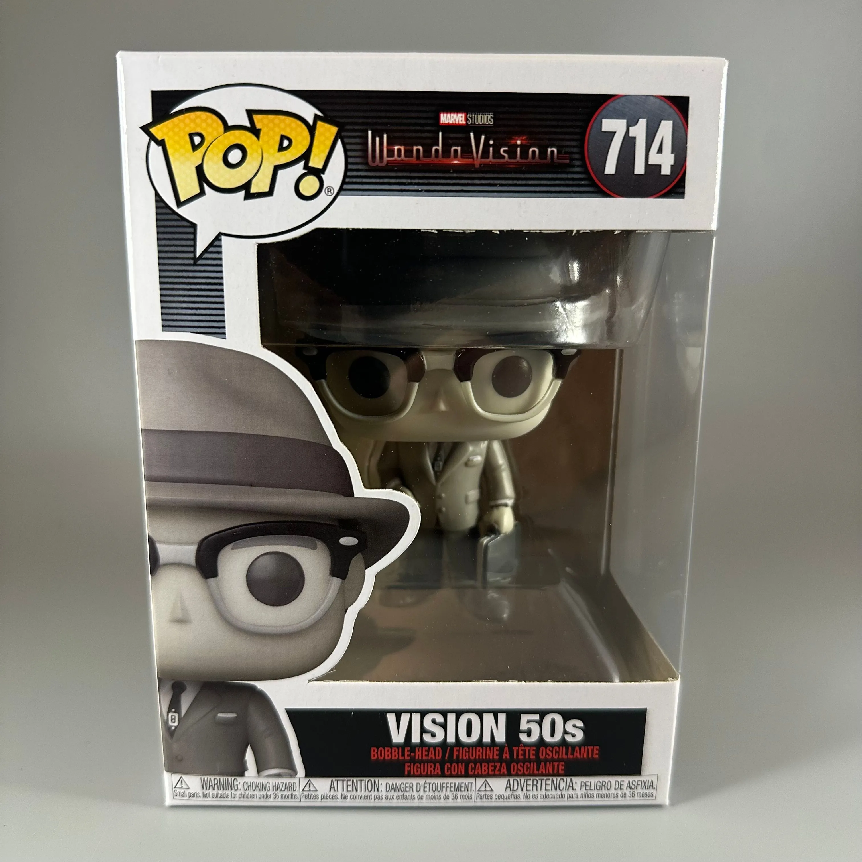 Product image for Funko Pop! Vinyl: Marvel -WandaVision 50's Vision (Black & White) #714