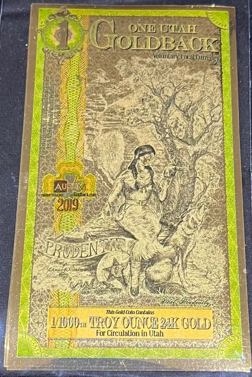 Product image for _2019 Utah 1 Goldback (Normal) (First Year, First State)