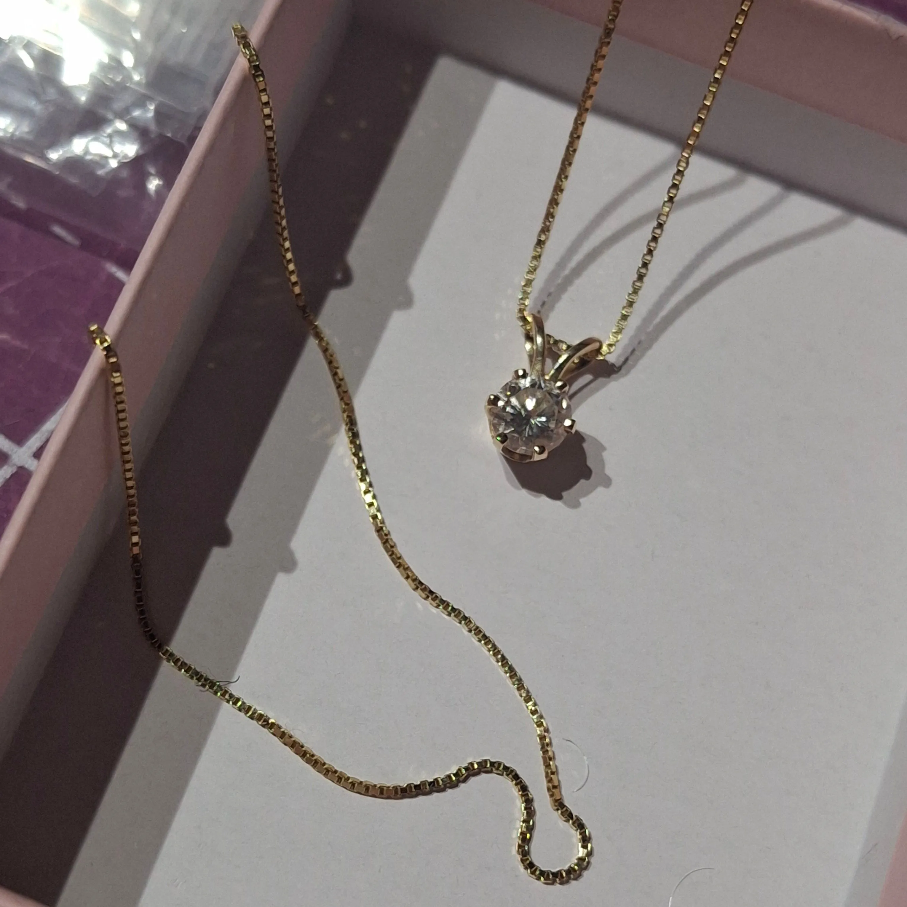 Product image for Diamond pendant 14k gold necklace
