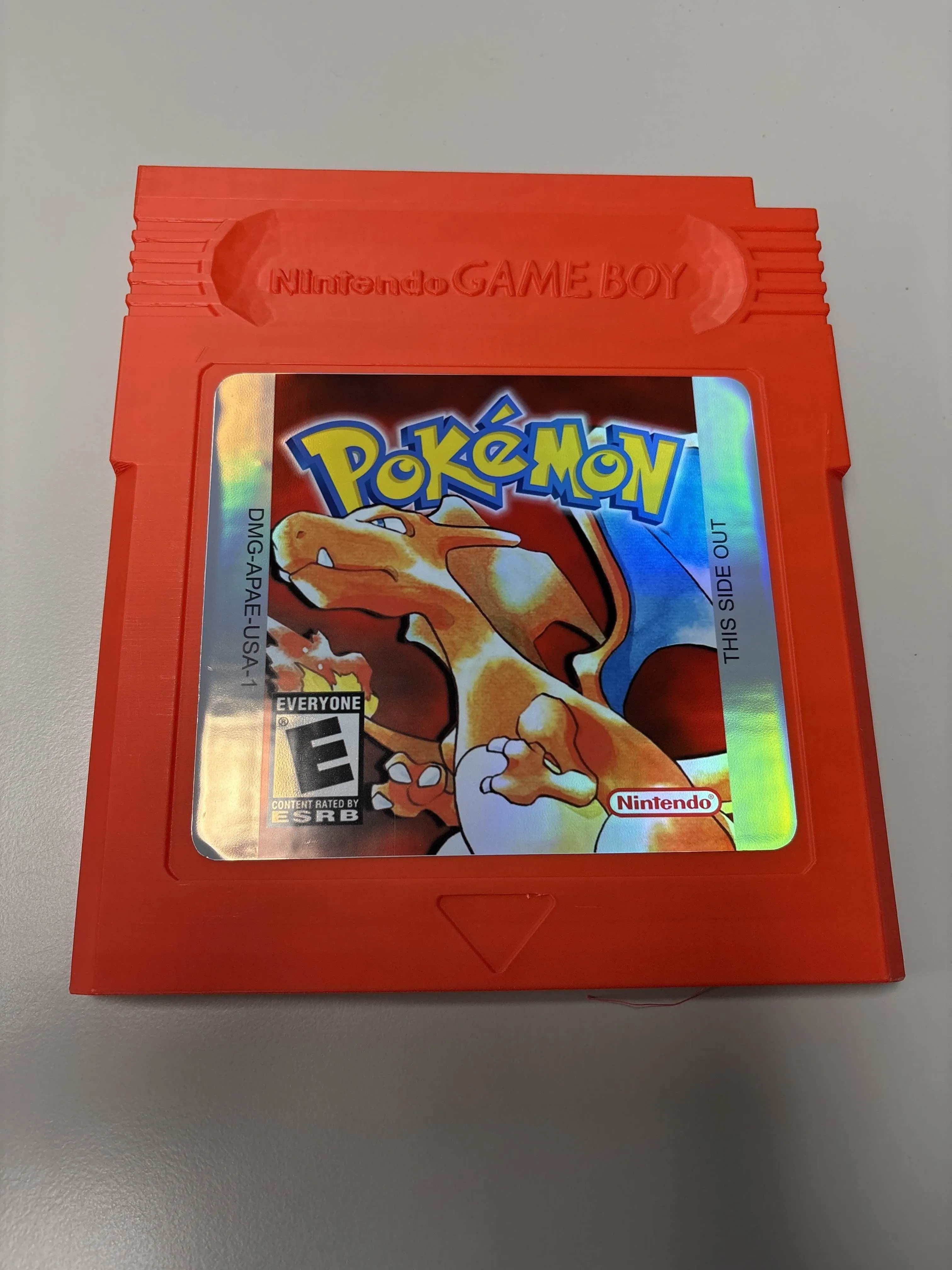 Product image for Pokemon Red 3D Printed Cartridge Wall Art