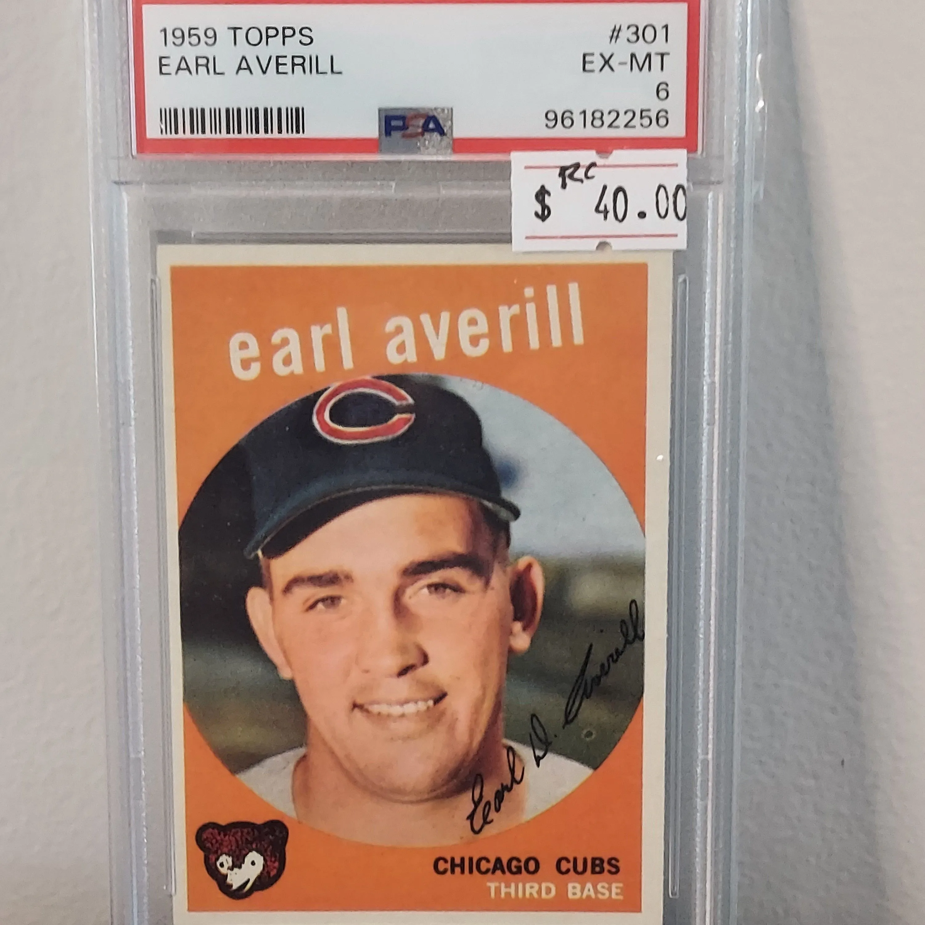 Product image for 1959 Topps 301 Earl Averill RC PSA 6