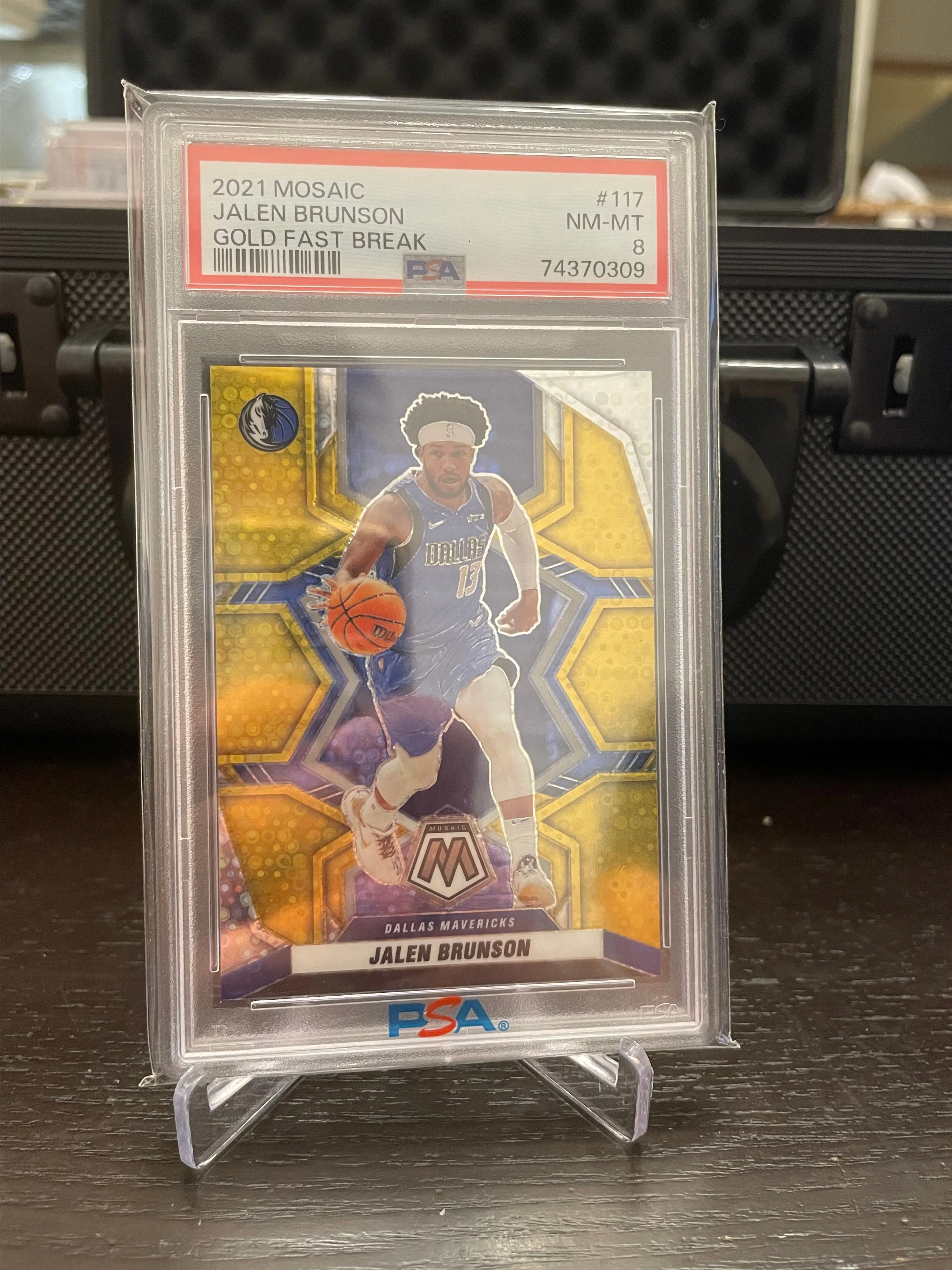 Product image for 2021 Mosaic Jalen Brunson Gold Fast Break 9/10