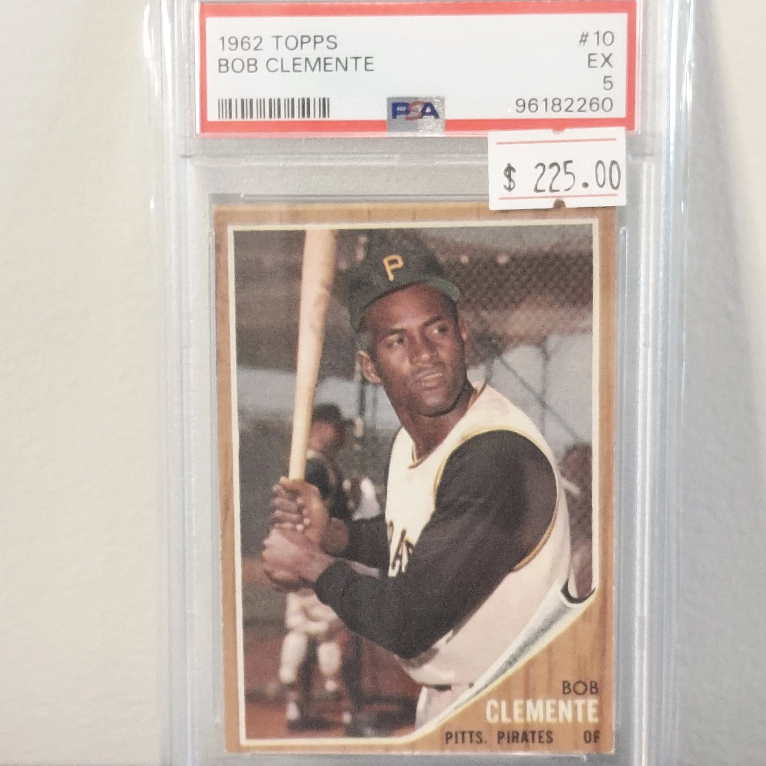 Product image for 1962 Topps Bob Clemente 10  PSA EX 5