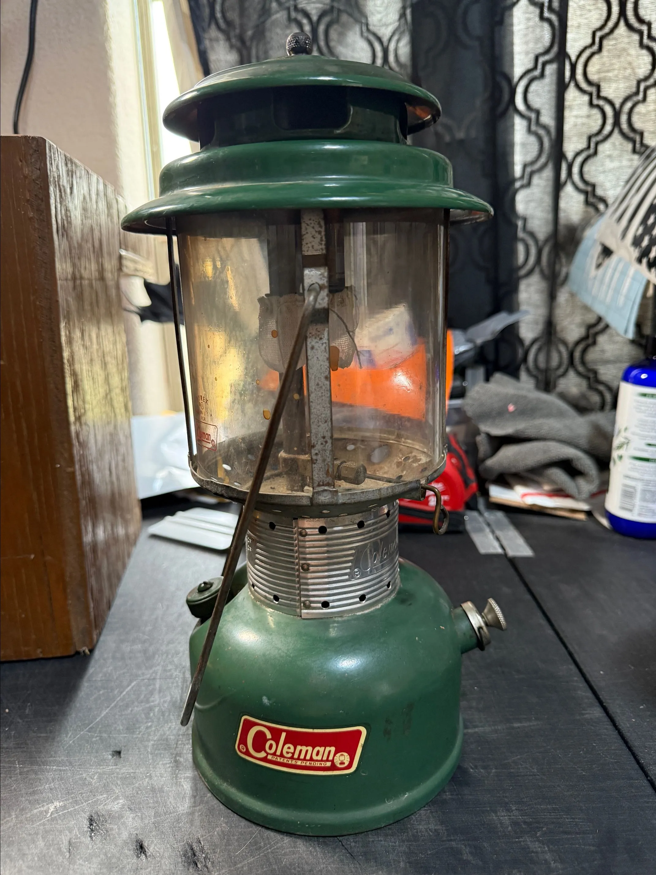 Product image for Coleman Lantern 1969 Model 220 220F Double Mantle Green Sunshine of Night with Wooden Case
