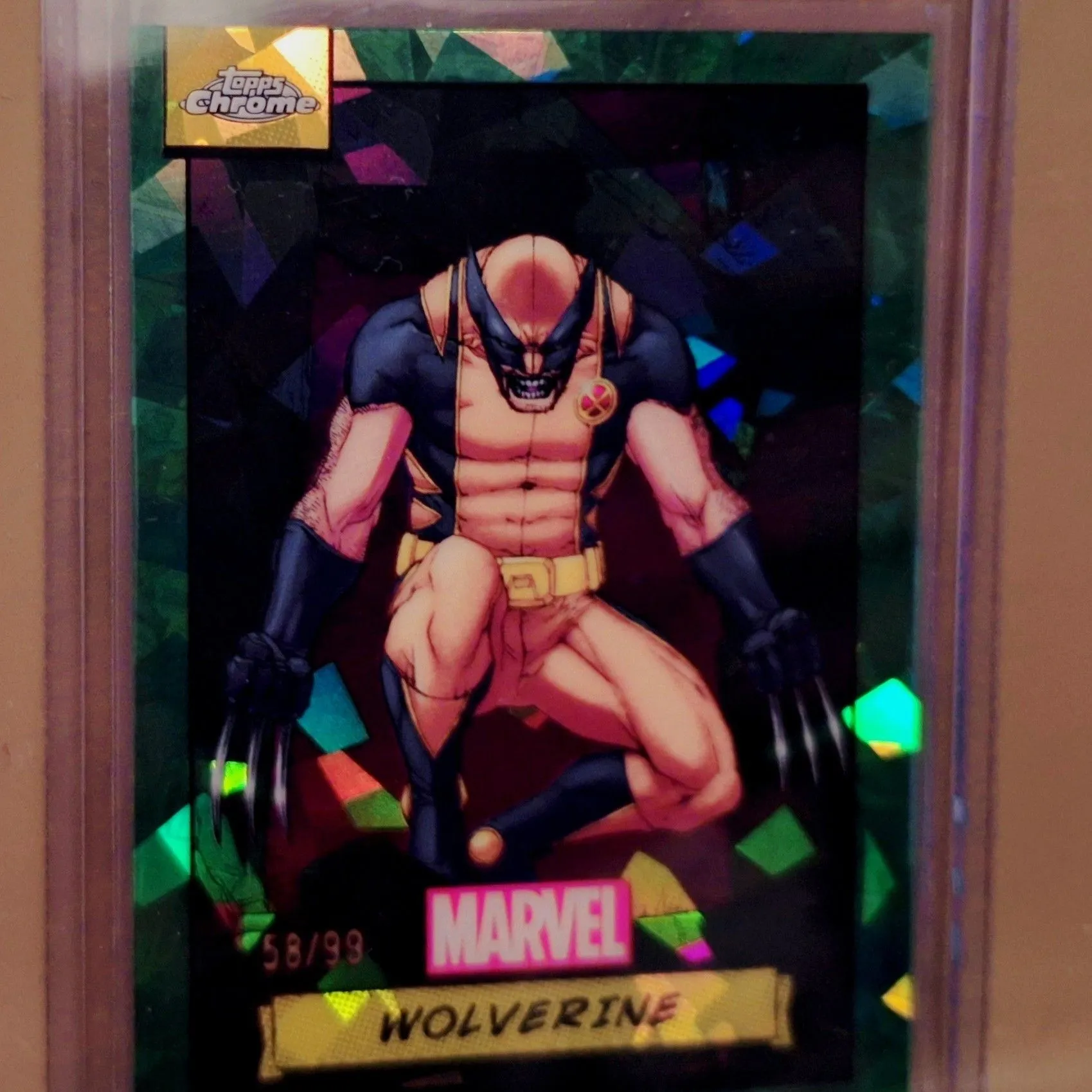 Product image for Wolverine Topps Sapphire Green /99