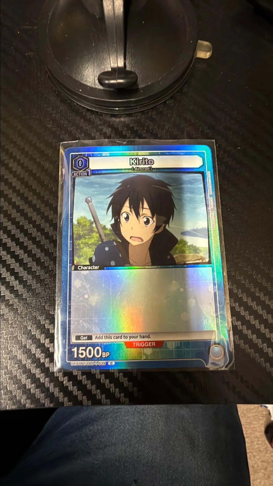 Product image for Union Arena Kirito 39c foil box topper