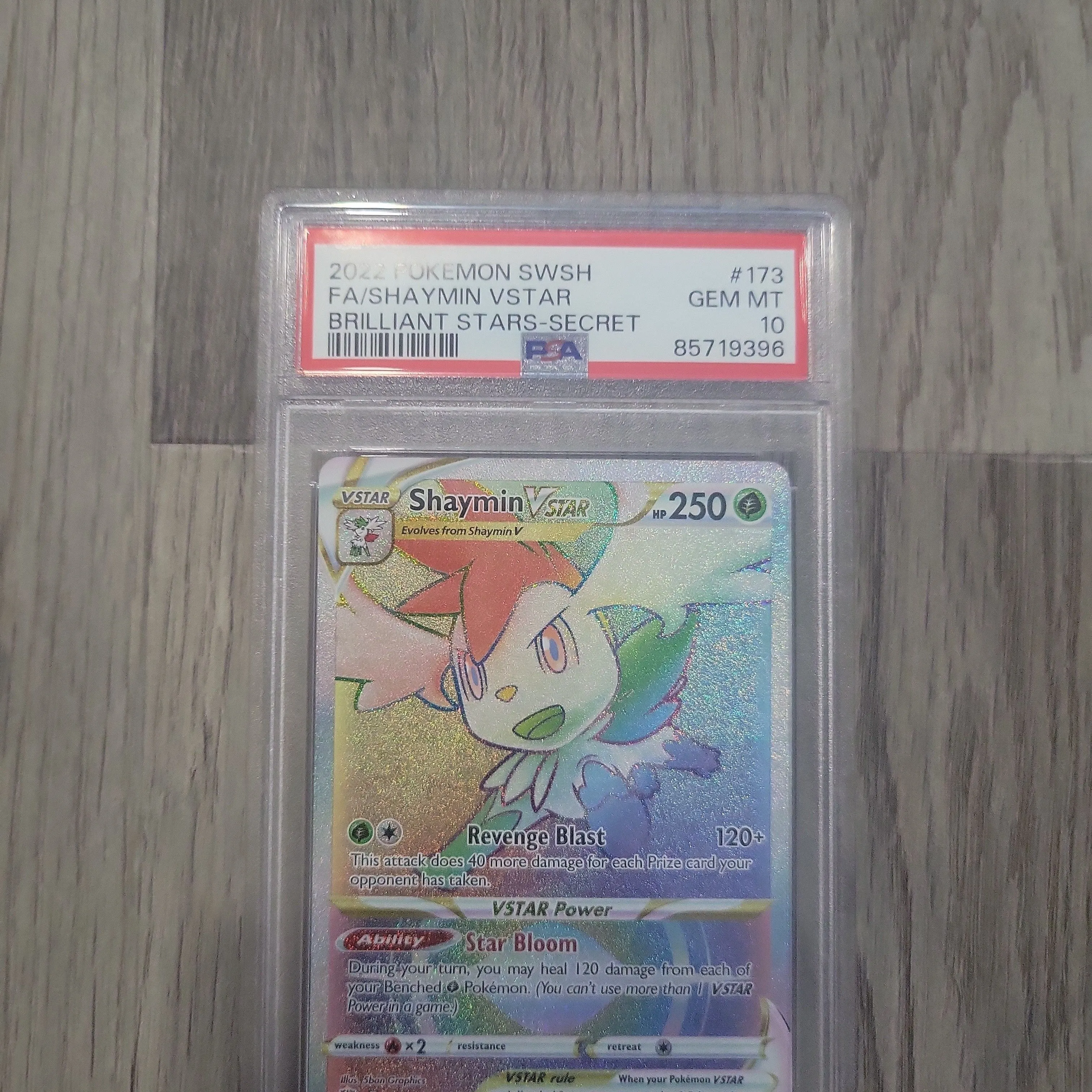 Product image for 2022 Pokemon Sword & Shield Brilliant Stars Fa/Shaymin Vstar Brilliant Stars-Secret PSA GEM MT 10