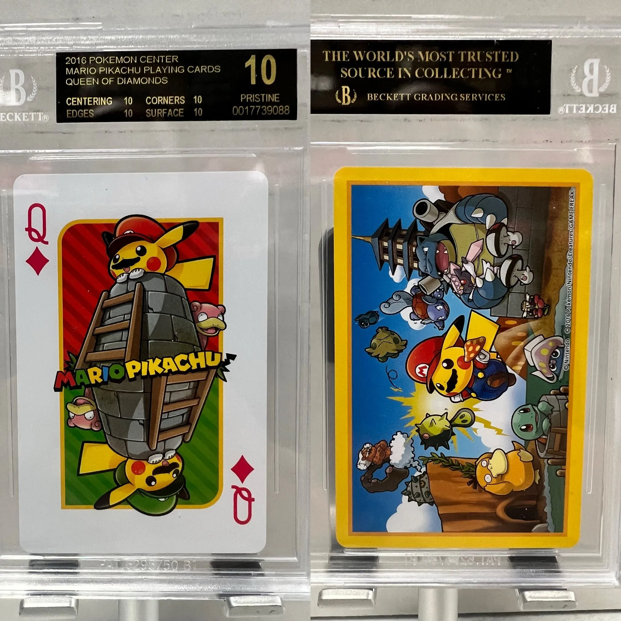2016 Beckett 10 Black Label Mario Pikachu Playing Cards Queen of Diamonds   Whatnot: Shop, Sell, Connect