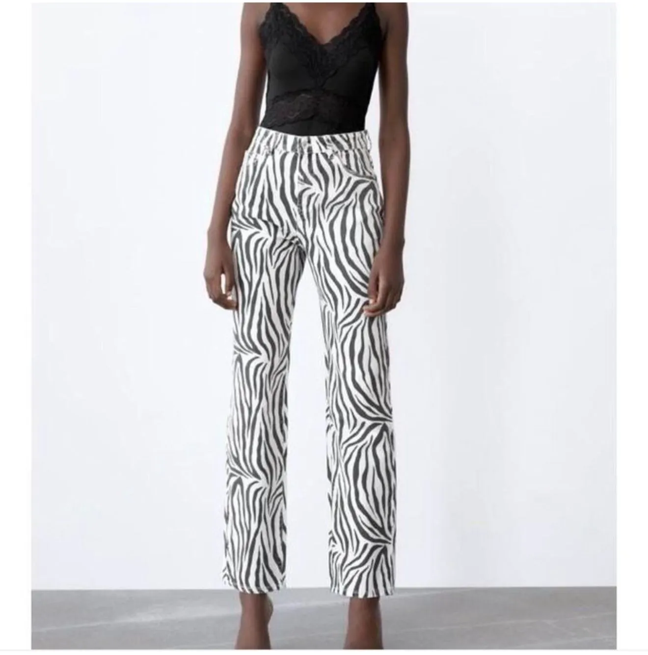 Product image for 17. Vintage Zara Zebra Pants