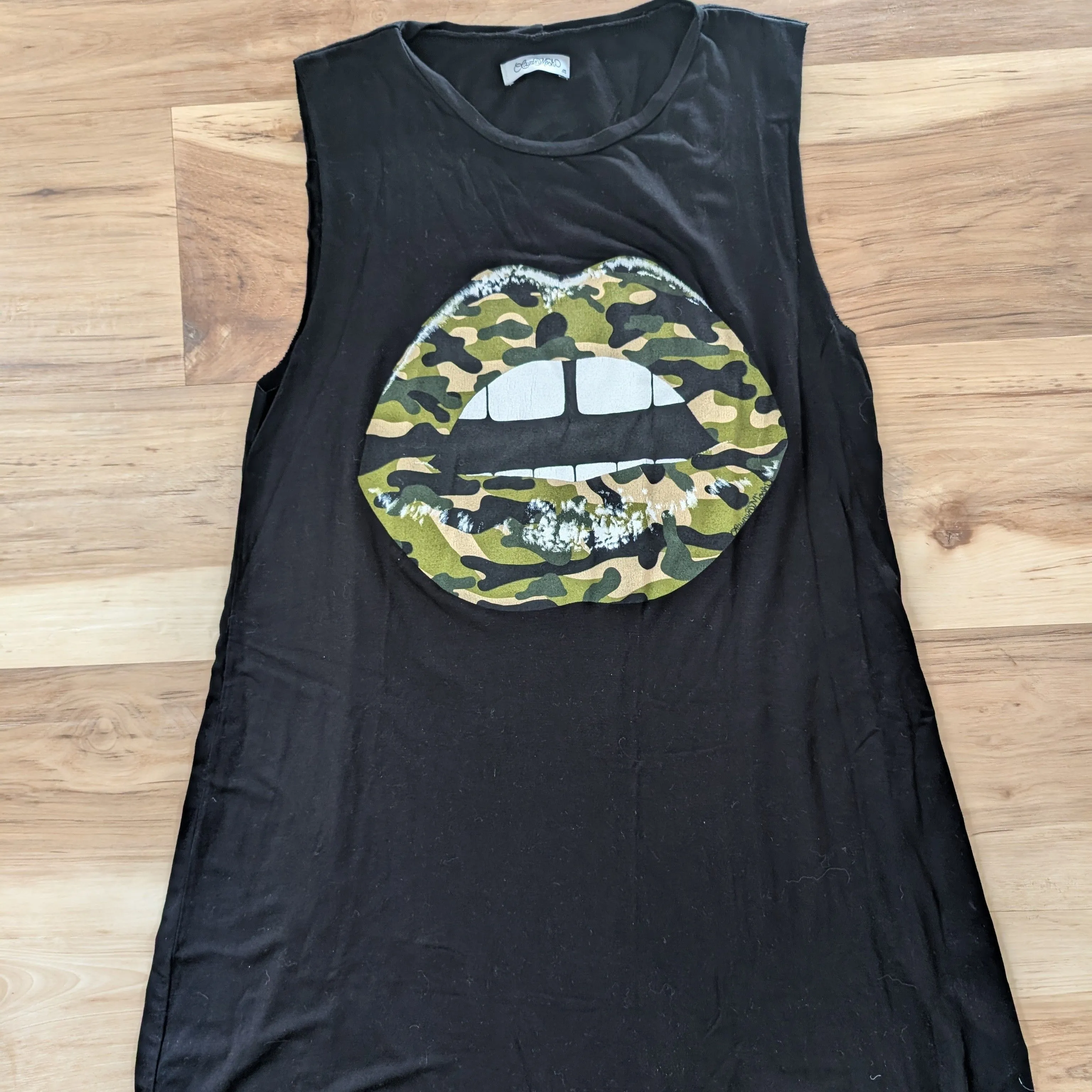 Product image for Lauren Moshi Camo Lip Tank Dress Medium 