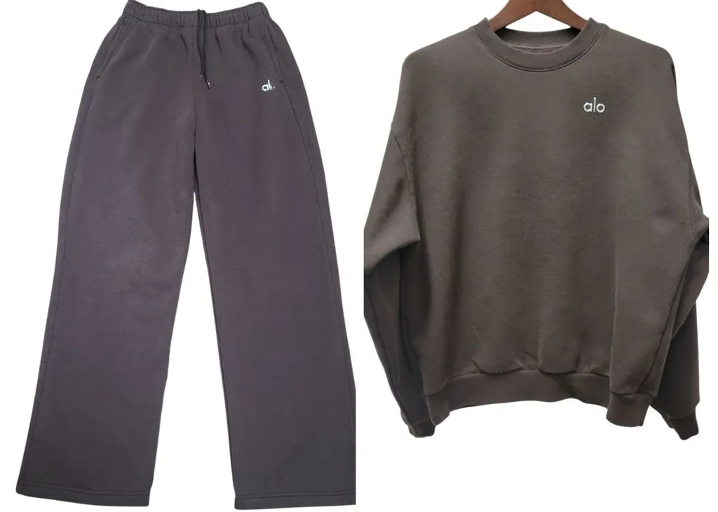 Product image for ALO Sweatshirt & Sweatpants Set Size Medium Women's Excellent Condition