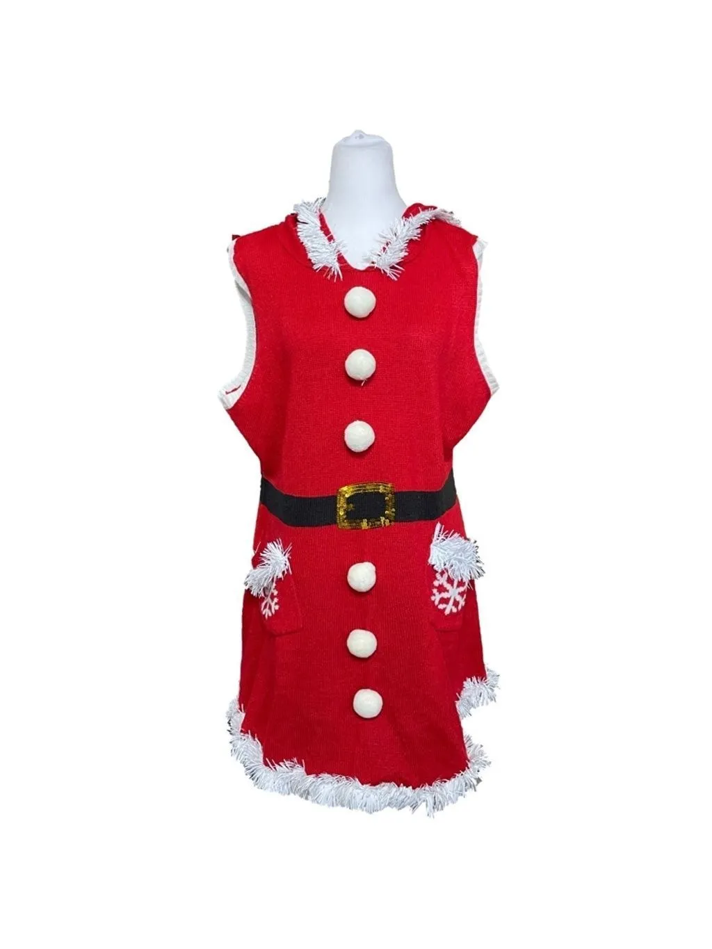Product image for Women's No Boundaries Christmas Sweater Dress Red XXXL