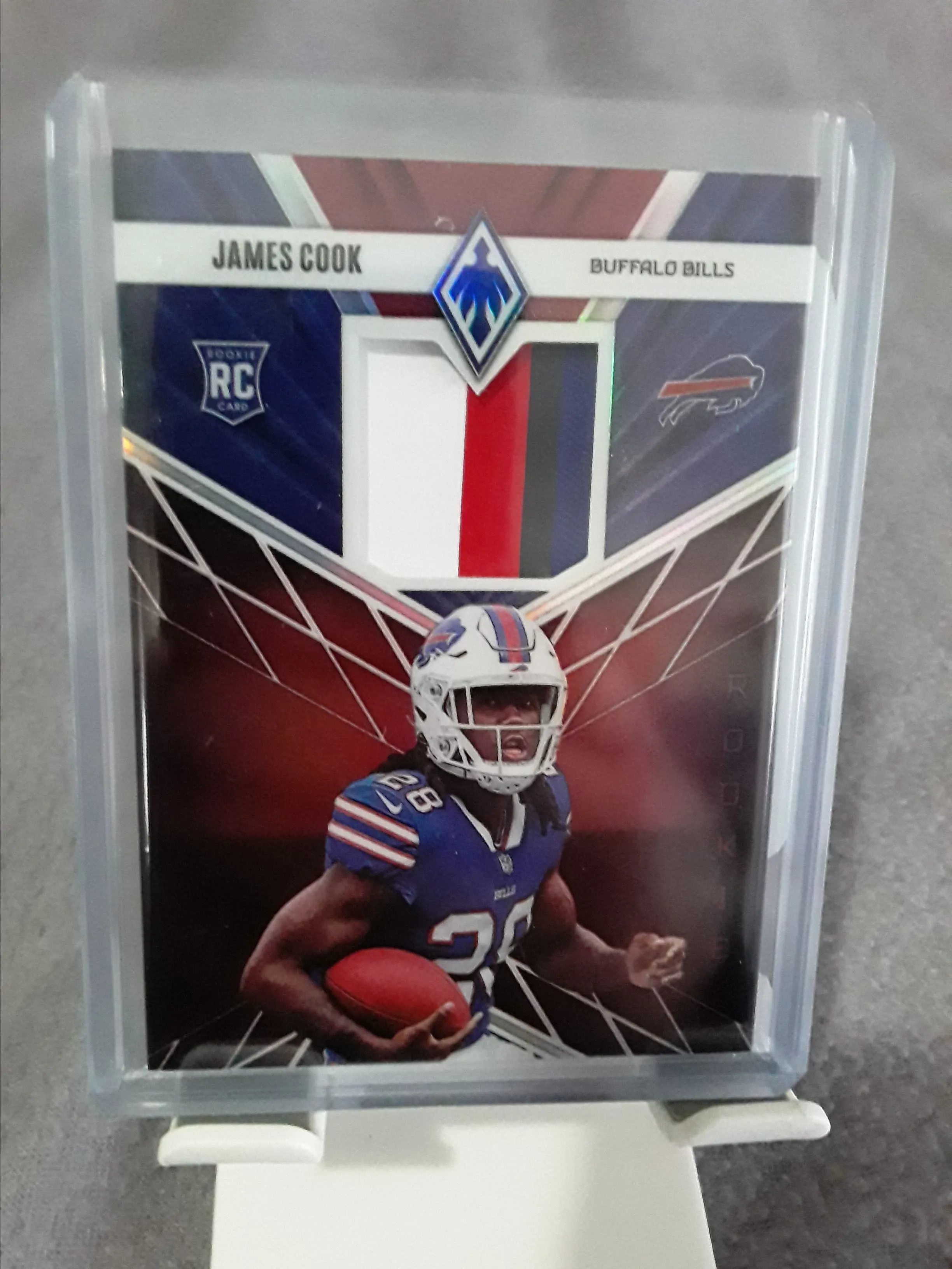 Product image for 2022 Phoenix James Cook 3 Color Patch RC #90/99 Buffalo Bills