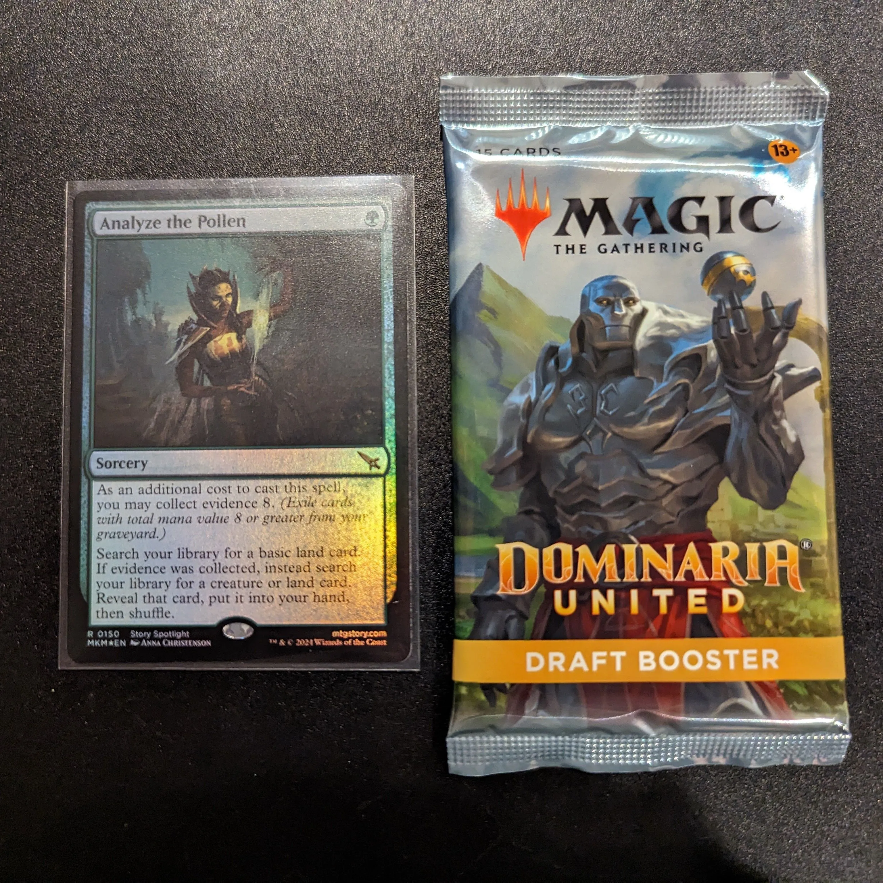 Product image for Foil Analyze the Pollen and Dominaria United Draft Booster
