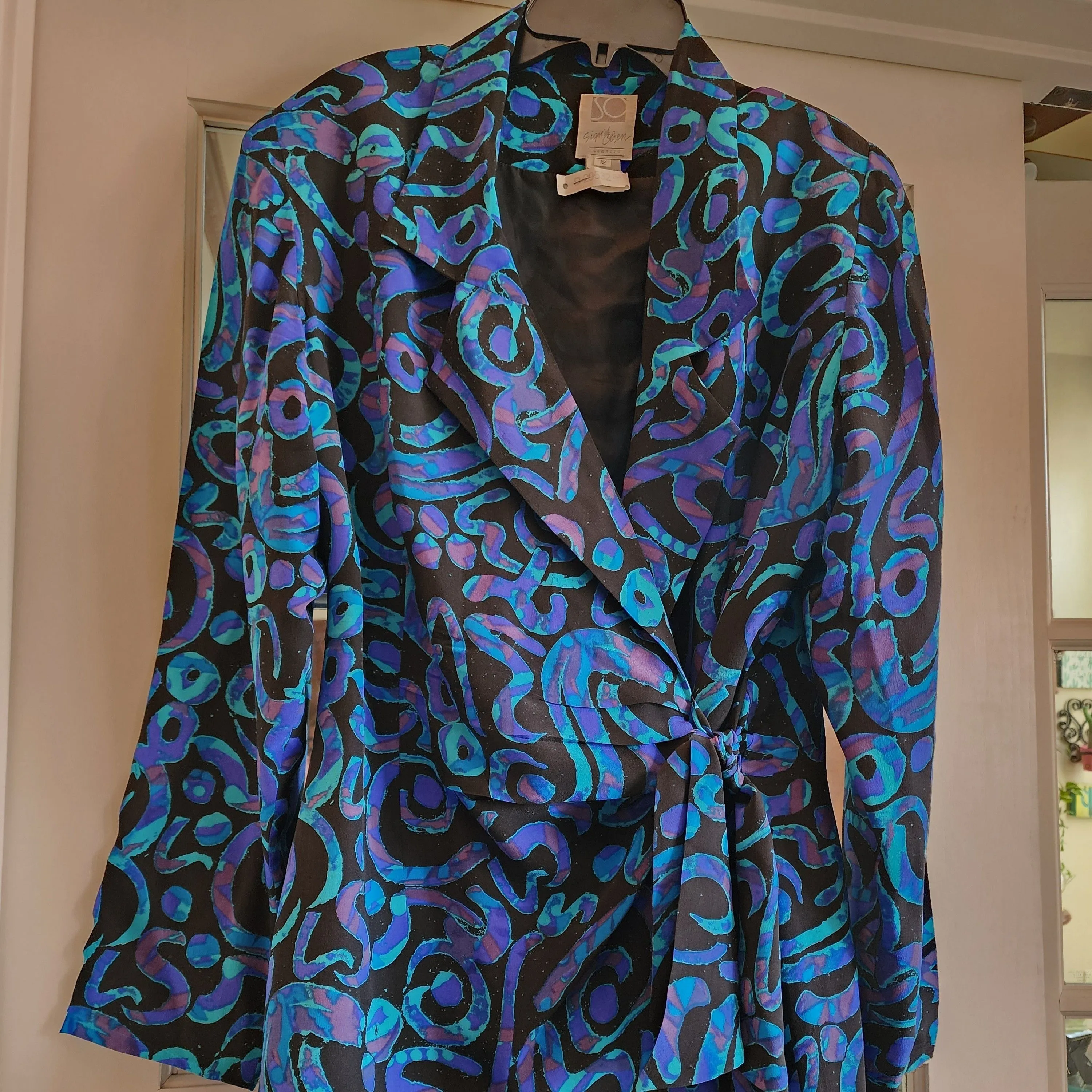 Product image for Vintage 1980's Mini Wrap Shirt Dress 
