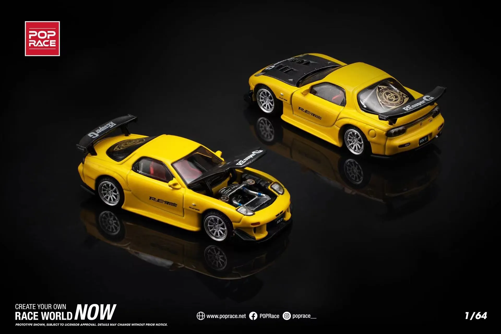 Product image for Pop Race Mazda RX-7  Re-Amemiya (Yellow)