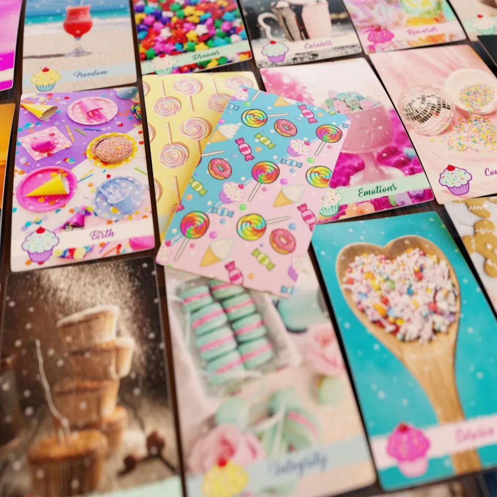 Product image for Eye Candy Oracle Deck | Easy To Read | Pastel Colors | Lightwork | Shadow Work | Love Messages | FREE Guidebook | 53 Cards | NEW