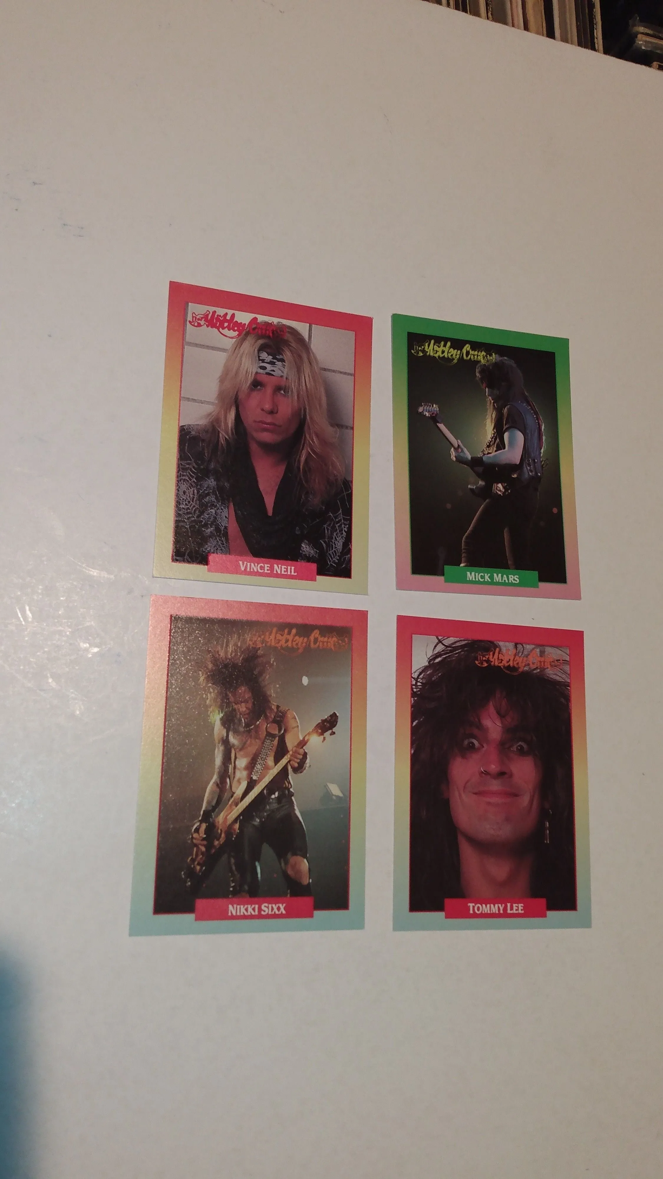 Product image for Motley Crue, set of 4 rock cards brokum '91