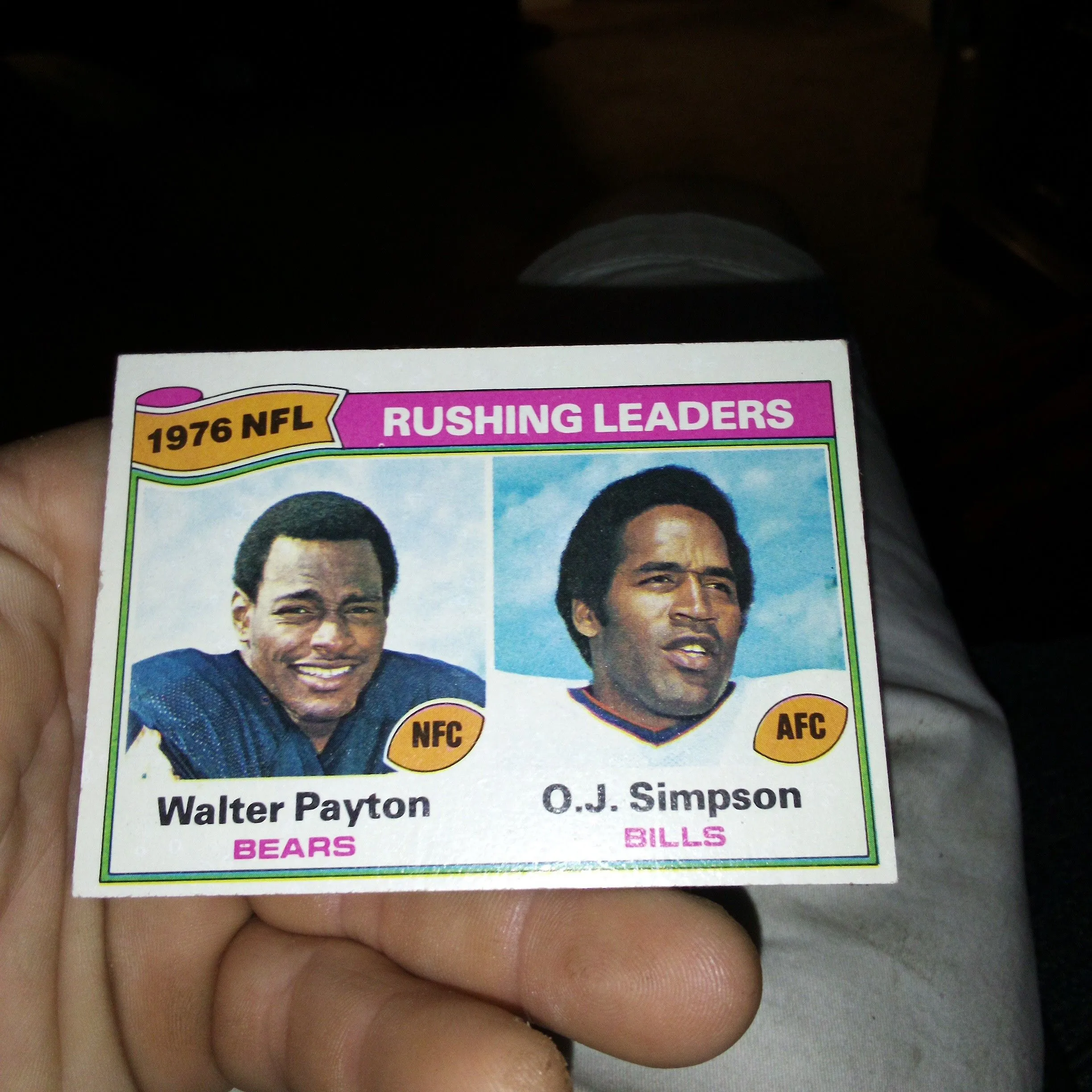 Product image for 1976 rushing leaders nm