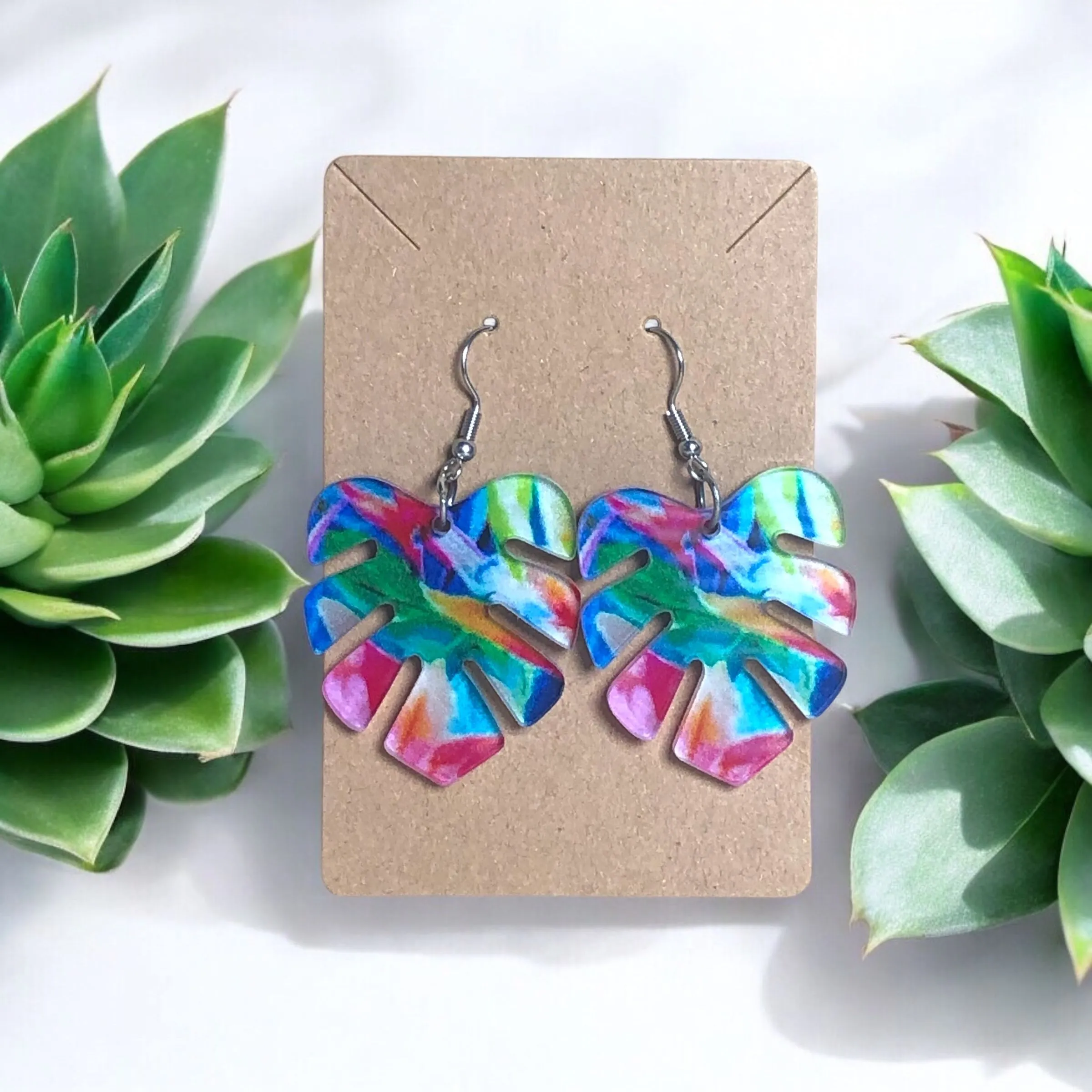 Product image for Monstera Leaf Dangle Earrings