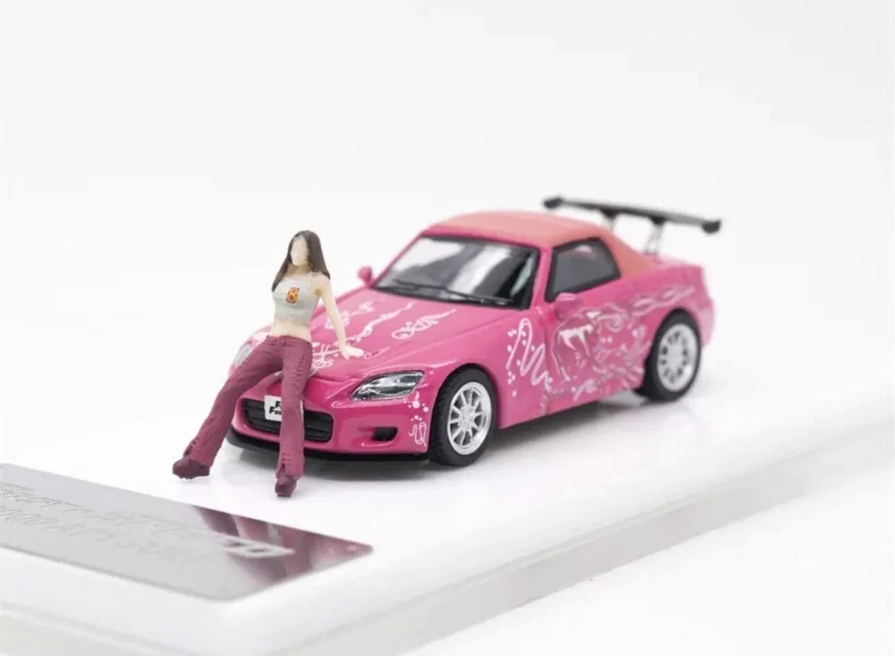 Product image for HONDA S2000 PINK SUKI FAST & FURIOUS SOFT TOP FIGURE 1/64 CAR BY FAST SPEED FS