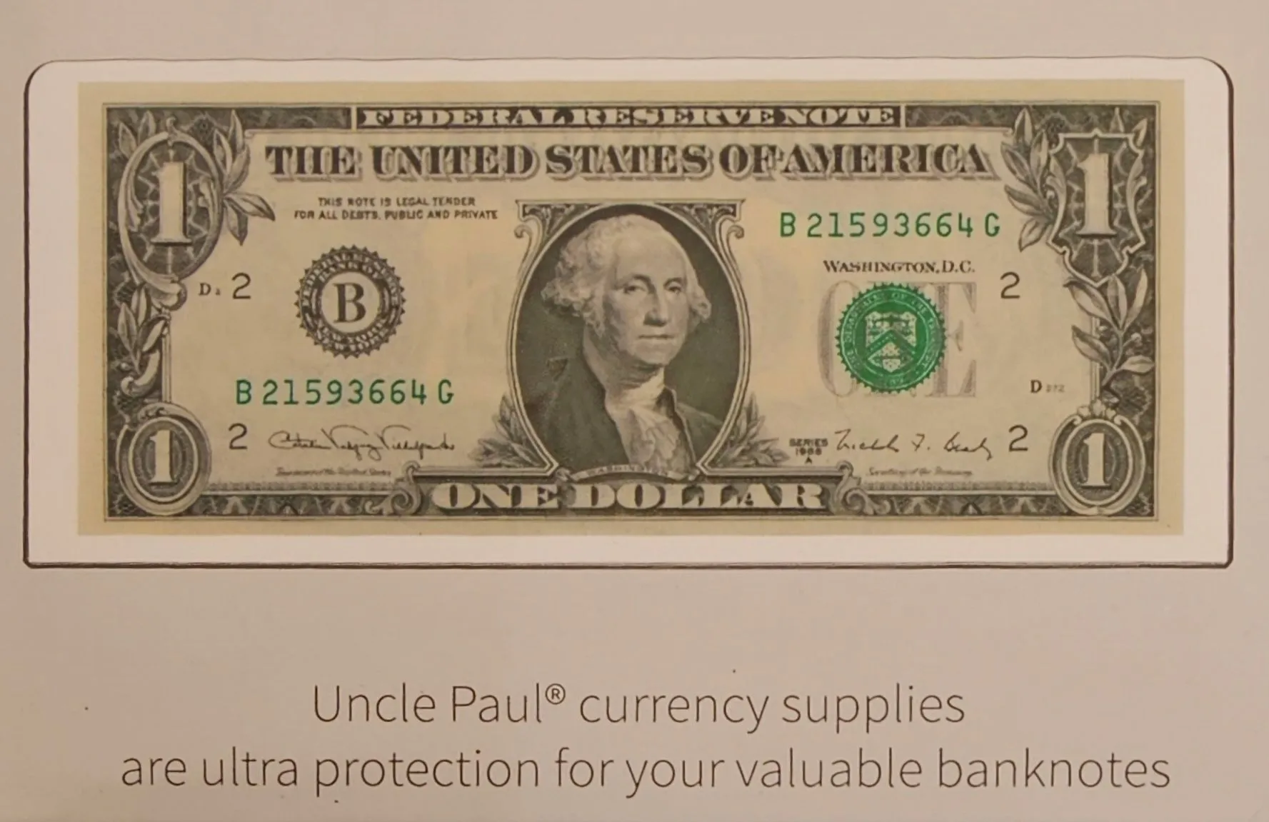 Product image for Small currency holder RIGID best quality, top load.