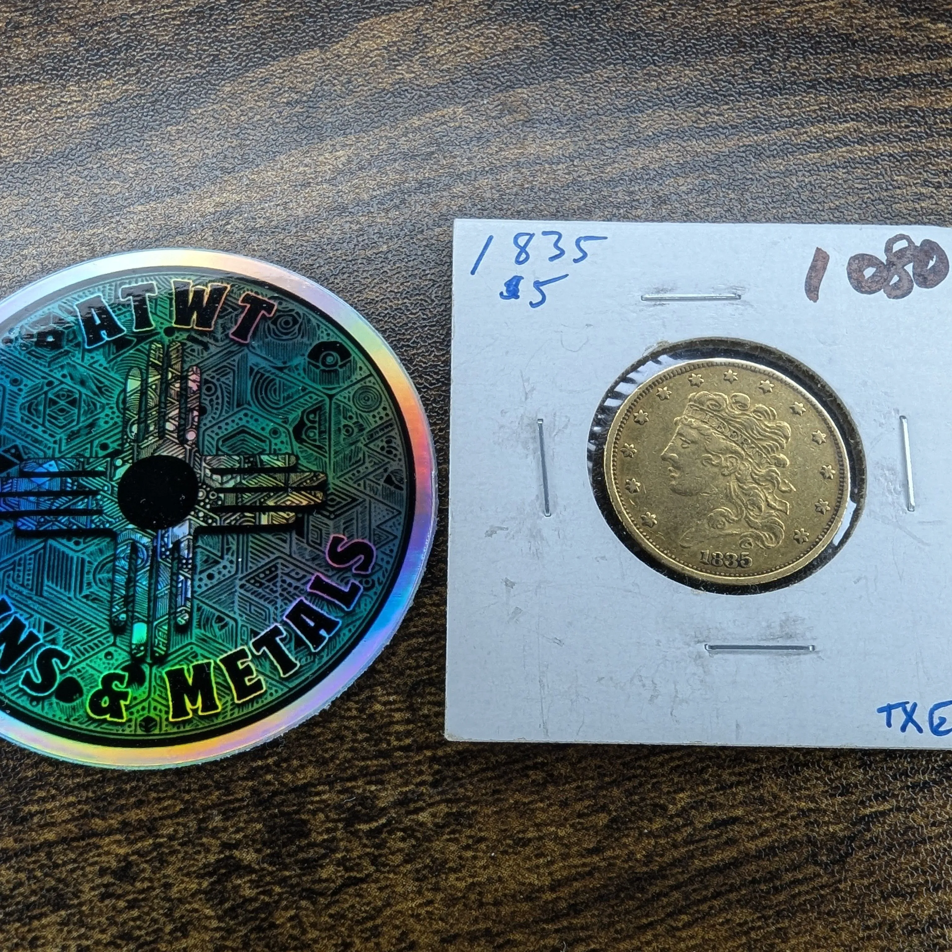 Product image for 1835 US Gold $5 Classic Head
