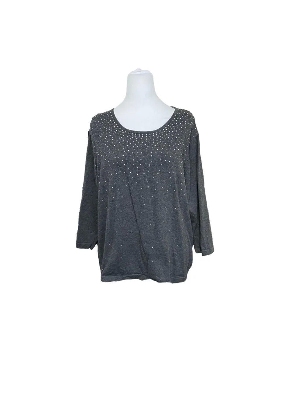 Product image for Women's C.D. Daniels Blouse, 2X, Gray