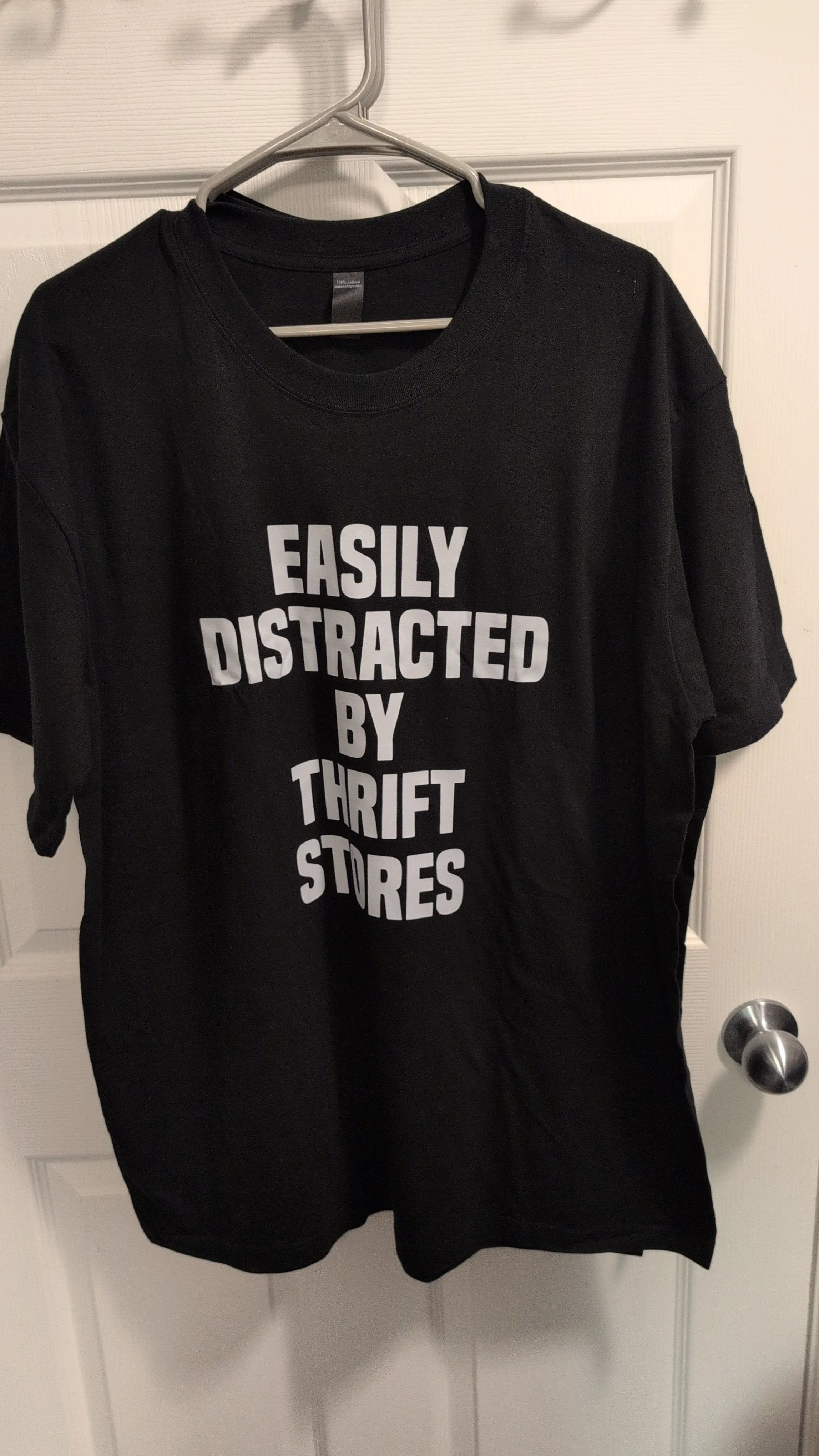Product image for 000 NWOT "Easily Distracted by Thrift Stores" 100% cotton T-shirt size XL