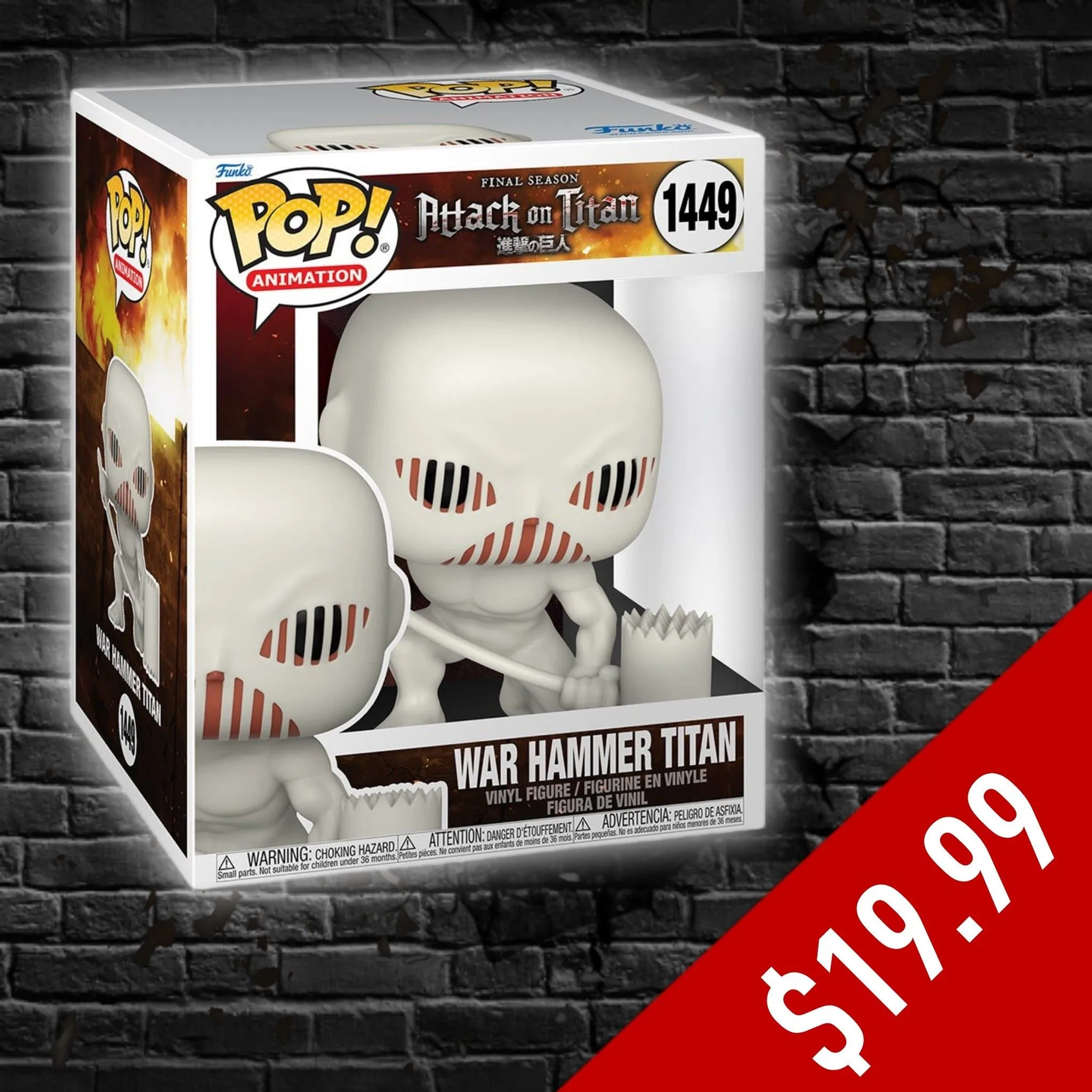 Product image for Anime Attack on Titan Warhammer Titan 6 Inch Funko