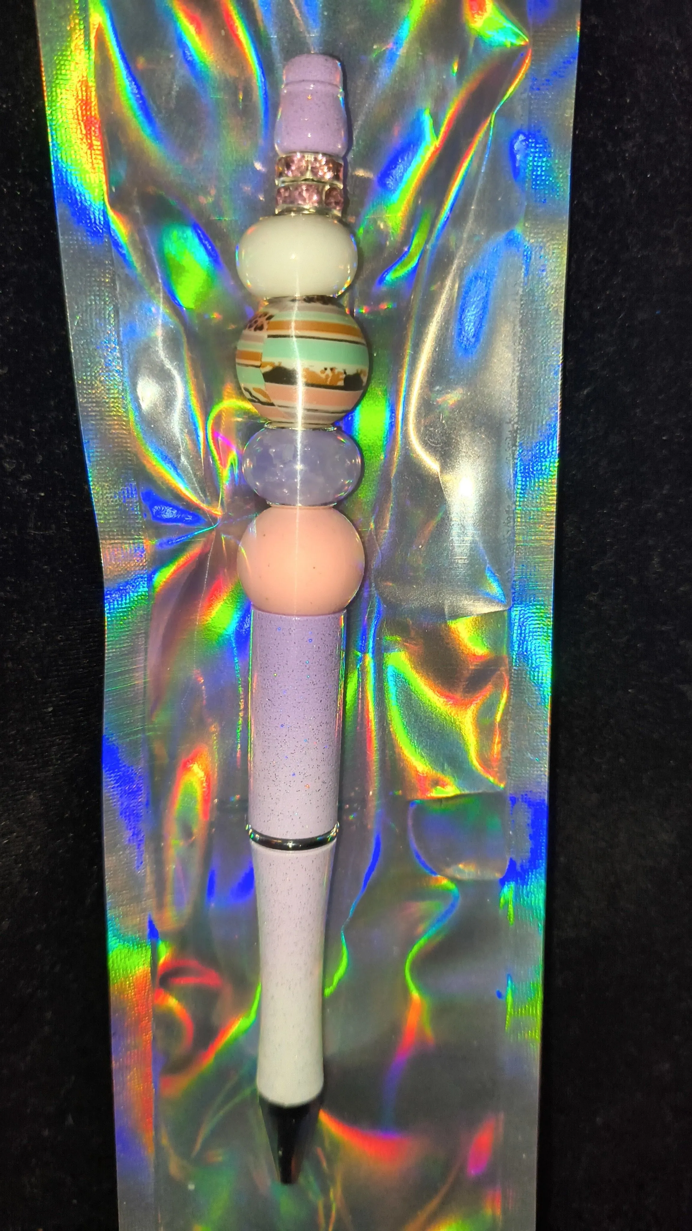 Product image for Beadable Pens - Lavender Glitter Ombre Bling #88