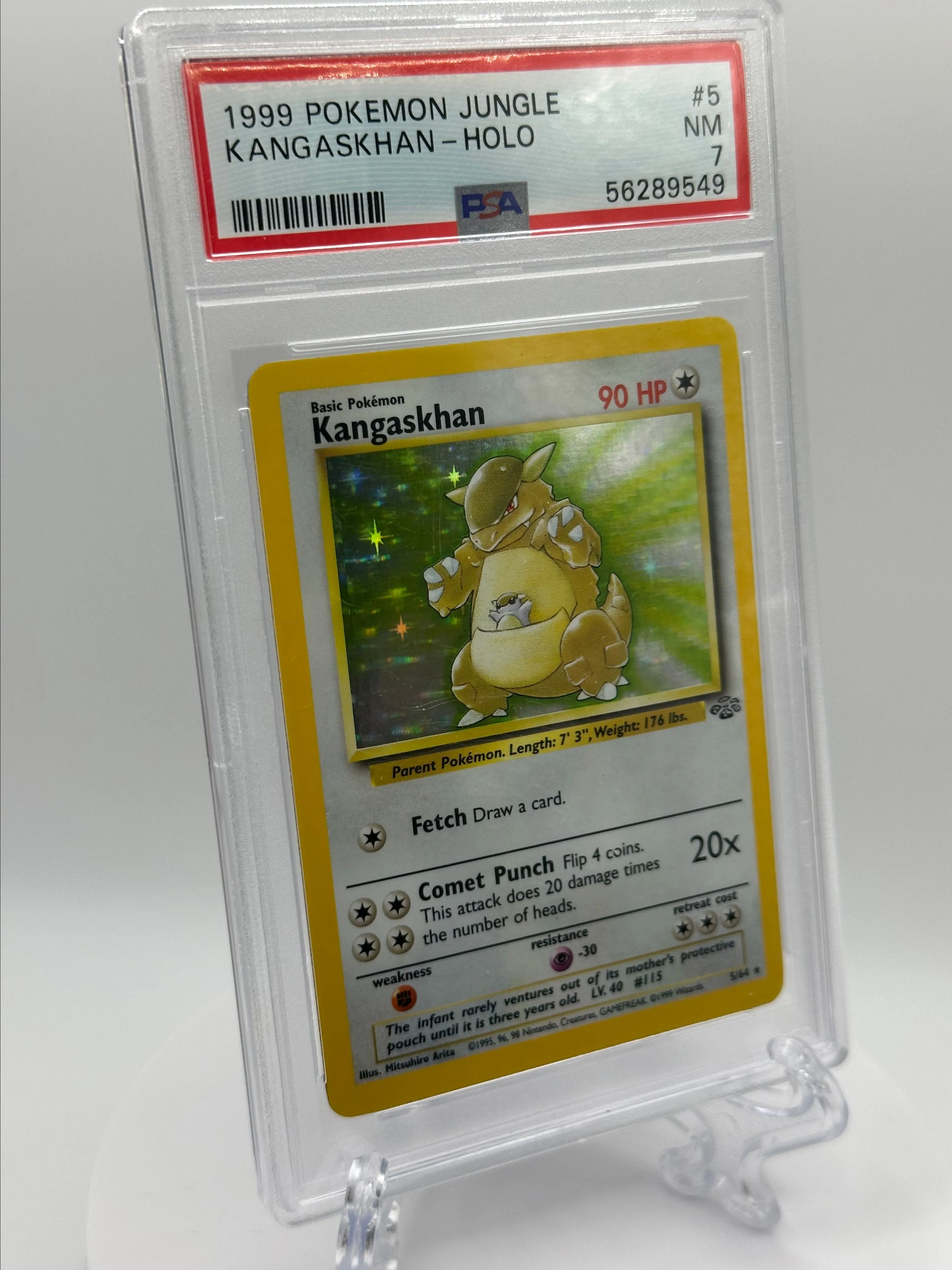 1st edition kangaskhan pokemon card - ex 115/165 - Pokemon 151 - Double Rare - Holo Foil your turn ends Kangaskhan 2004 Japanese EX: Flight