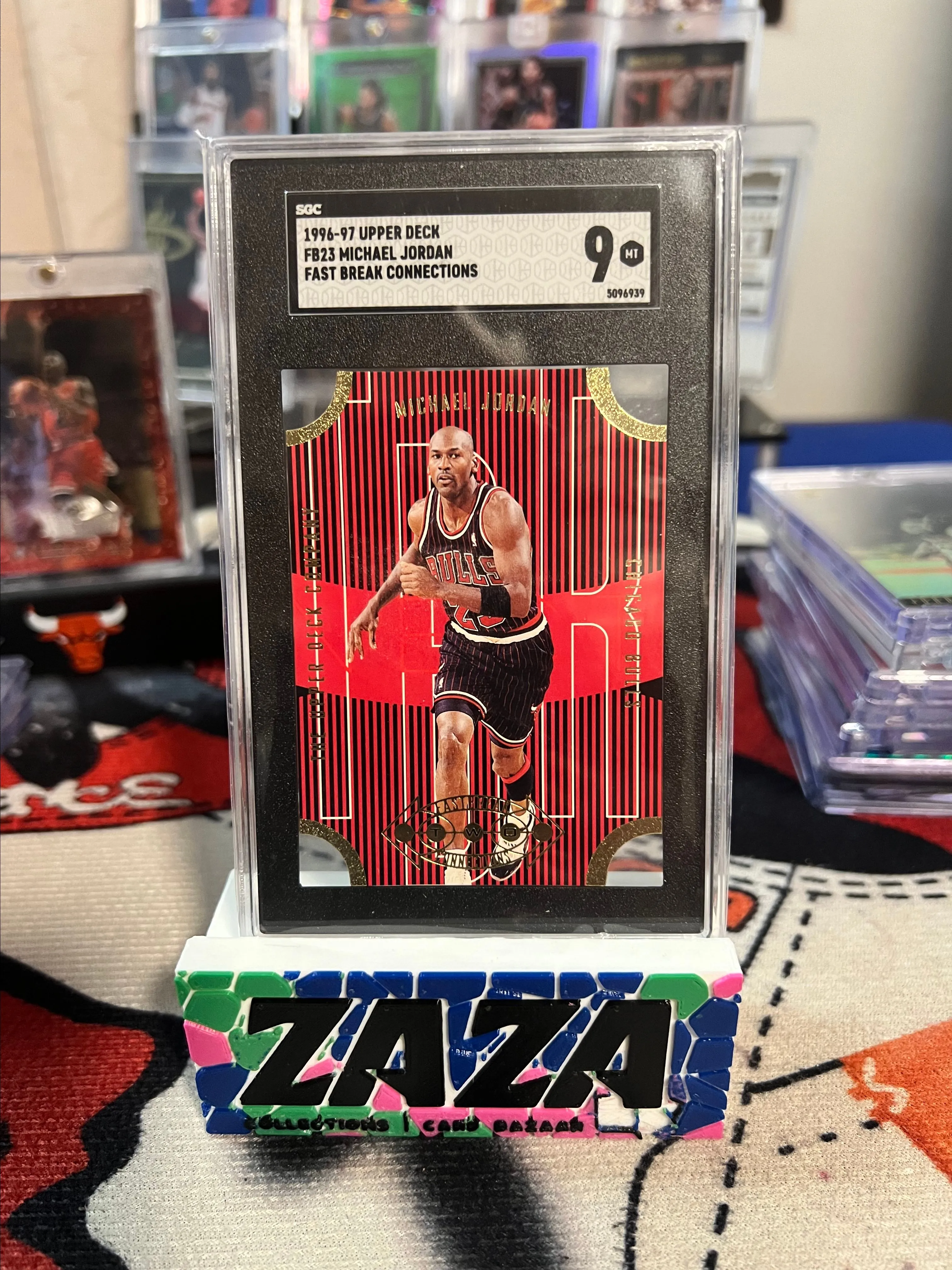 Product image for 1996 Upper Deck Michael Jordan Fast Break Connections FB23 SGC Mint 9!