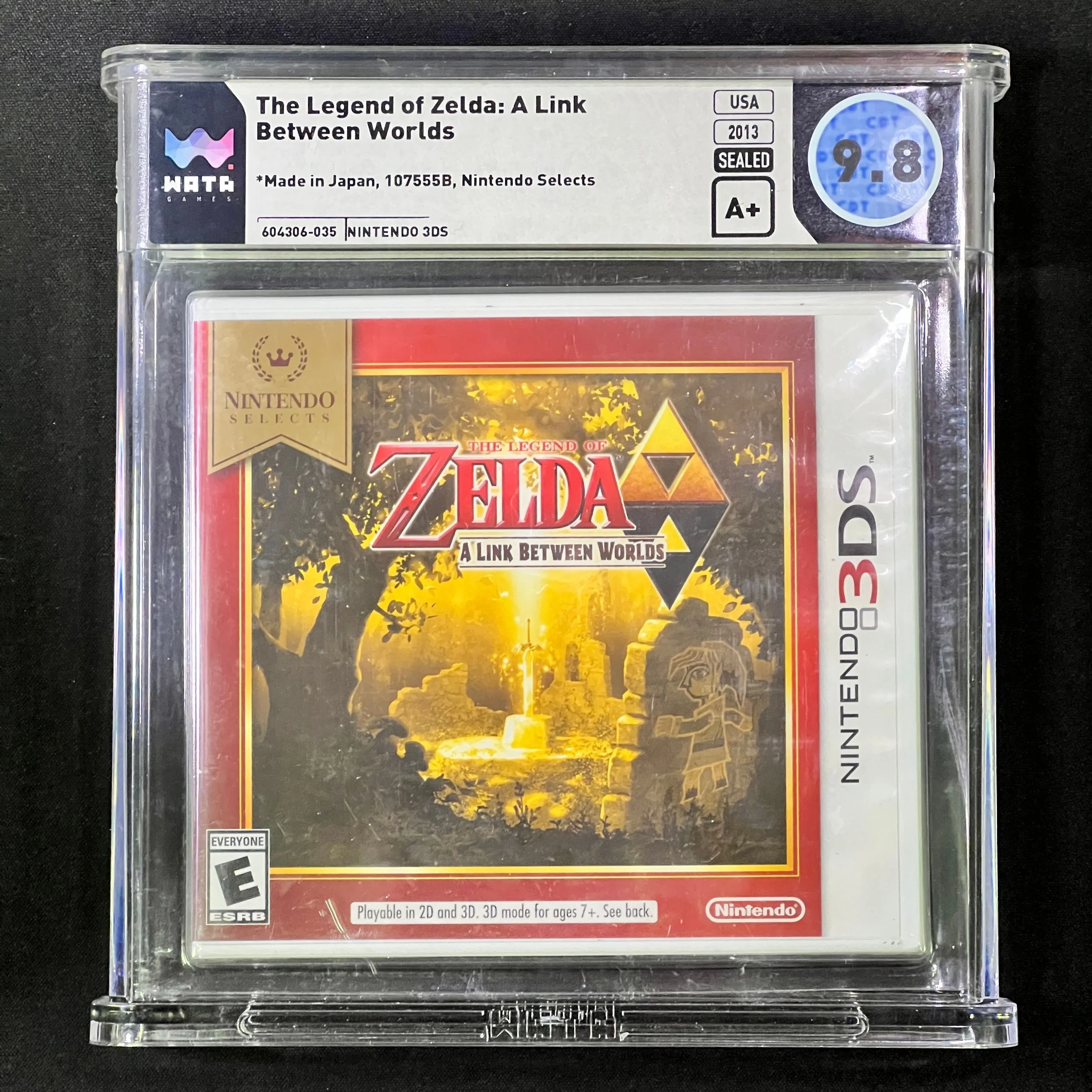 Product image for THE LEGEND OF ZELDA A LINK BETWEEN WORLDS WATA 9.8 graded