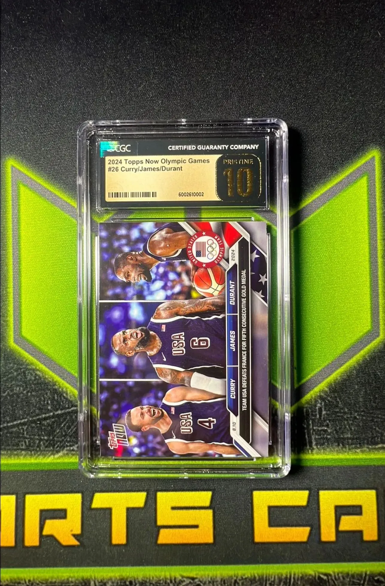 Product image for 2024 Topps Now Steph Curry, Lebron James, Kevin Durant Olympic Mens Basketball Gold Medal USA