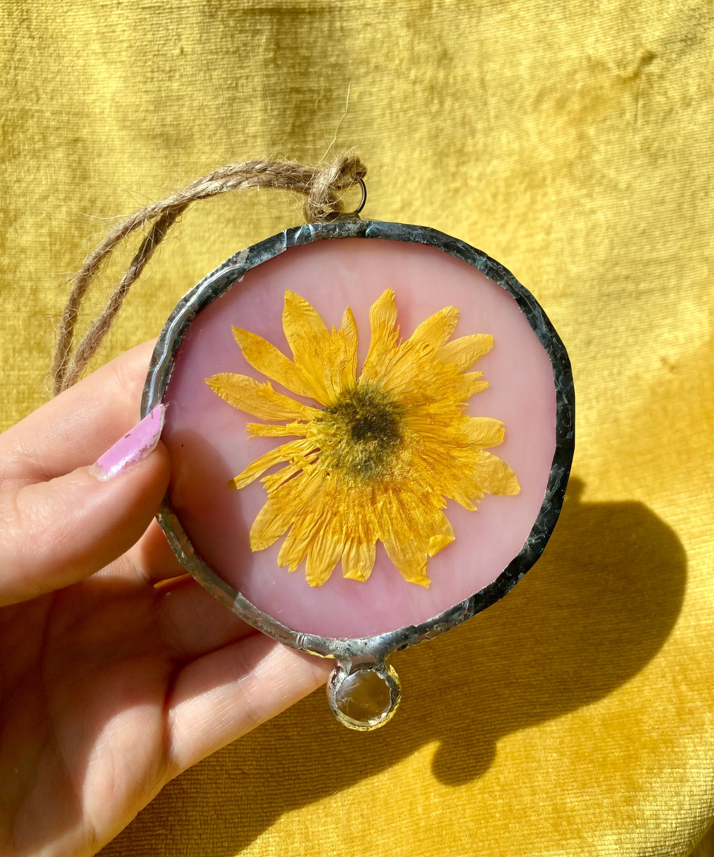 Product image for Stained Glass Flower Sun Catcher Ornament
