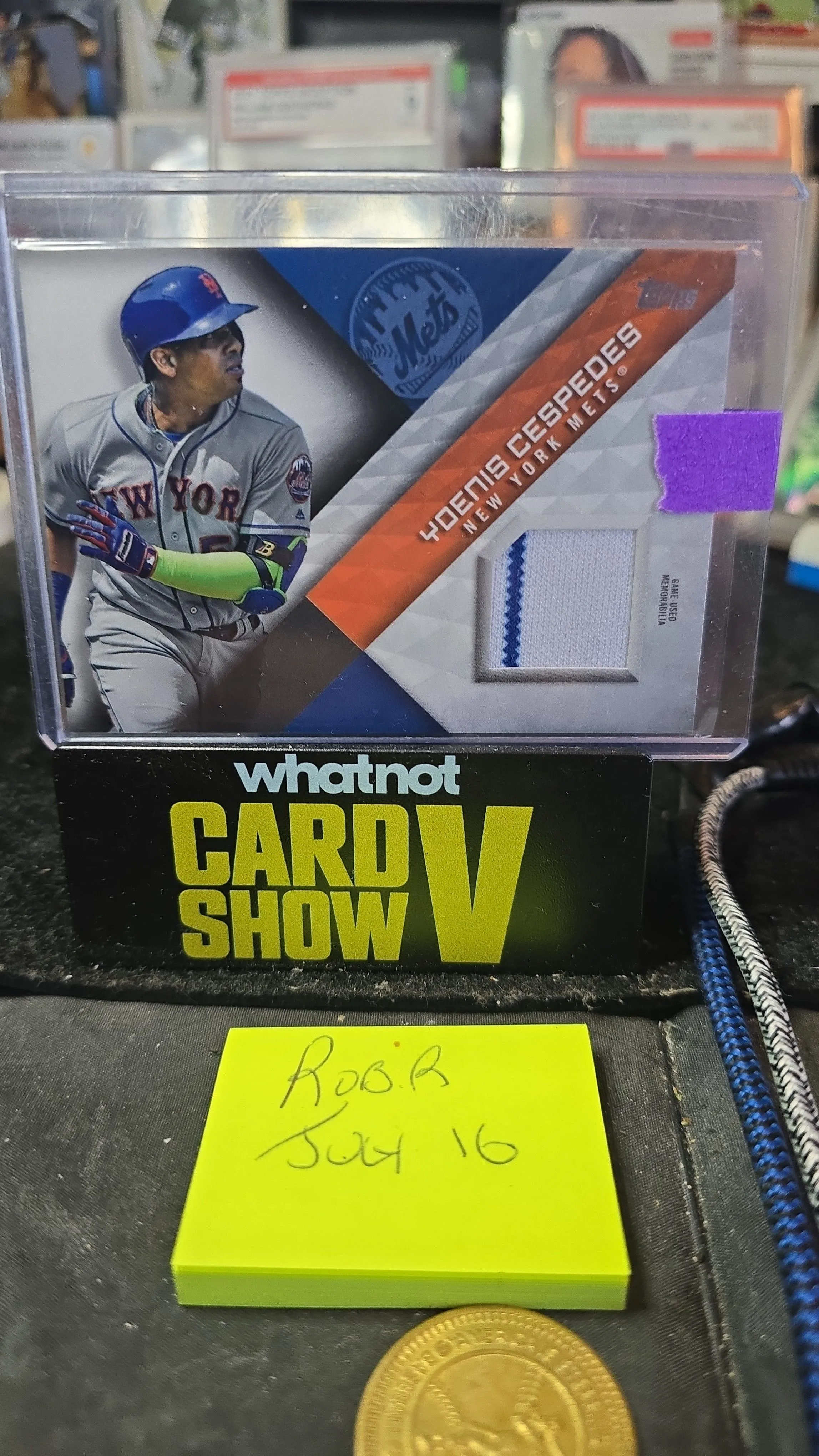 Product image for 2018 topps major league materials YOENIS CESPEDES game-worn patch