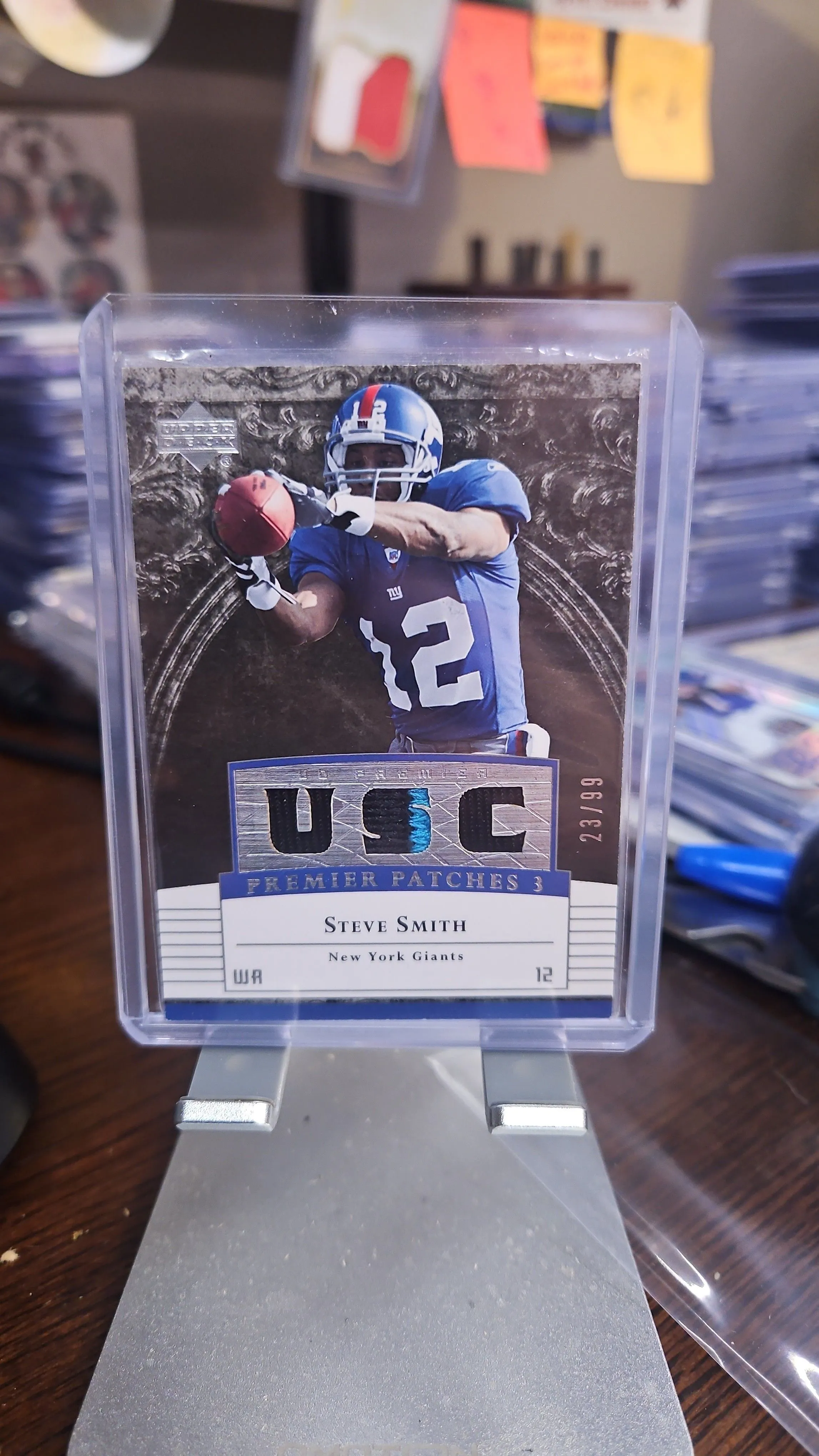 Product image for Steve Smith Patch #d 23/99...2007 Upper Deck Premiere...Giants...Sick Patch