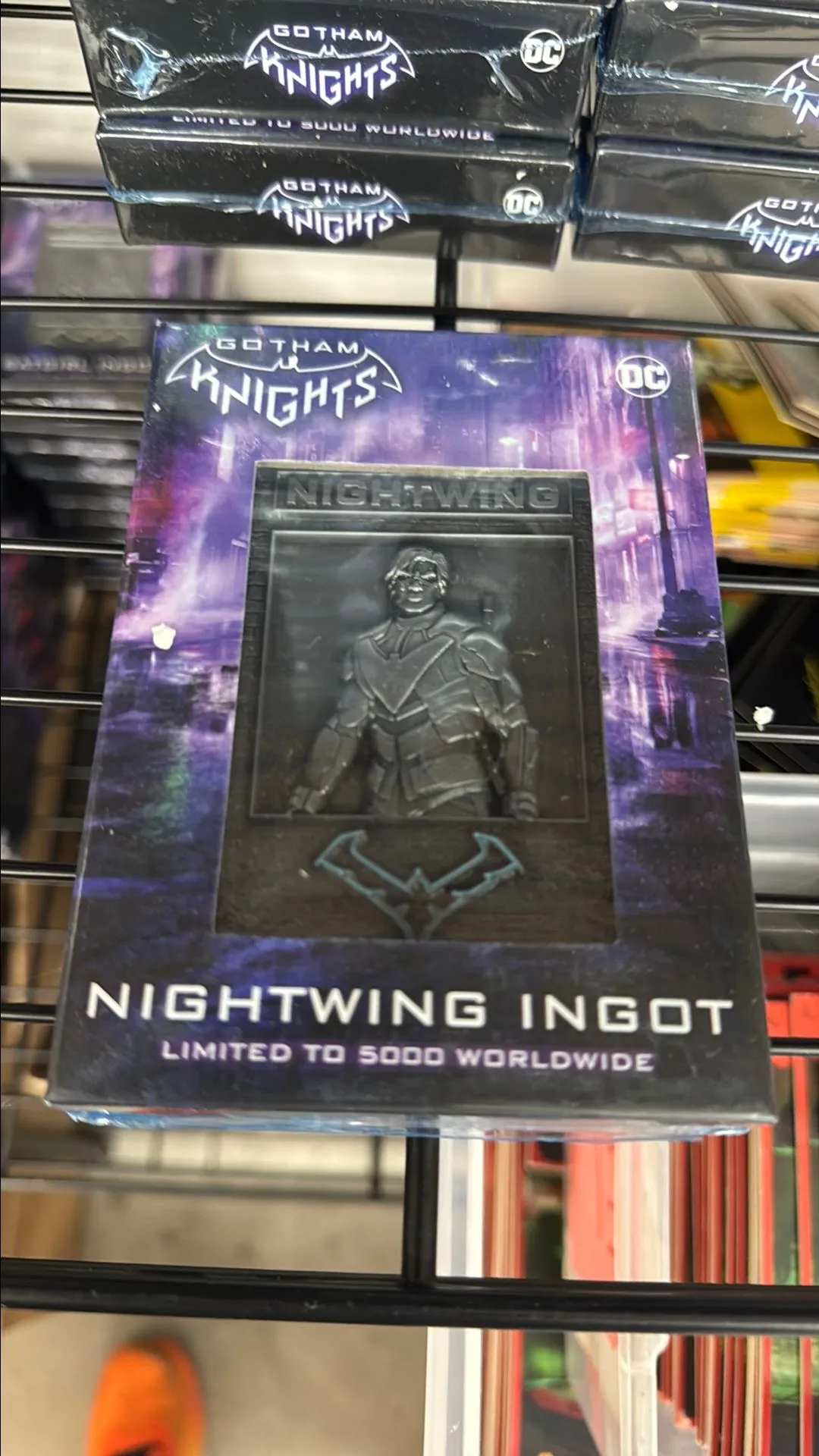Product image for Nightwing ingot. Only 5000 made.