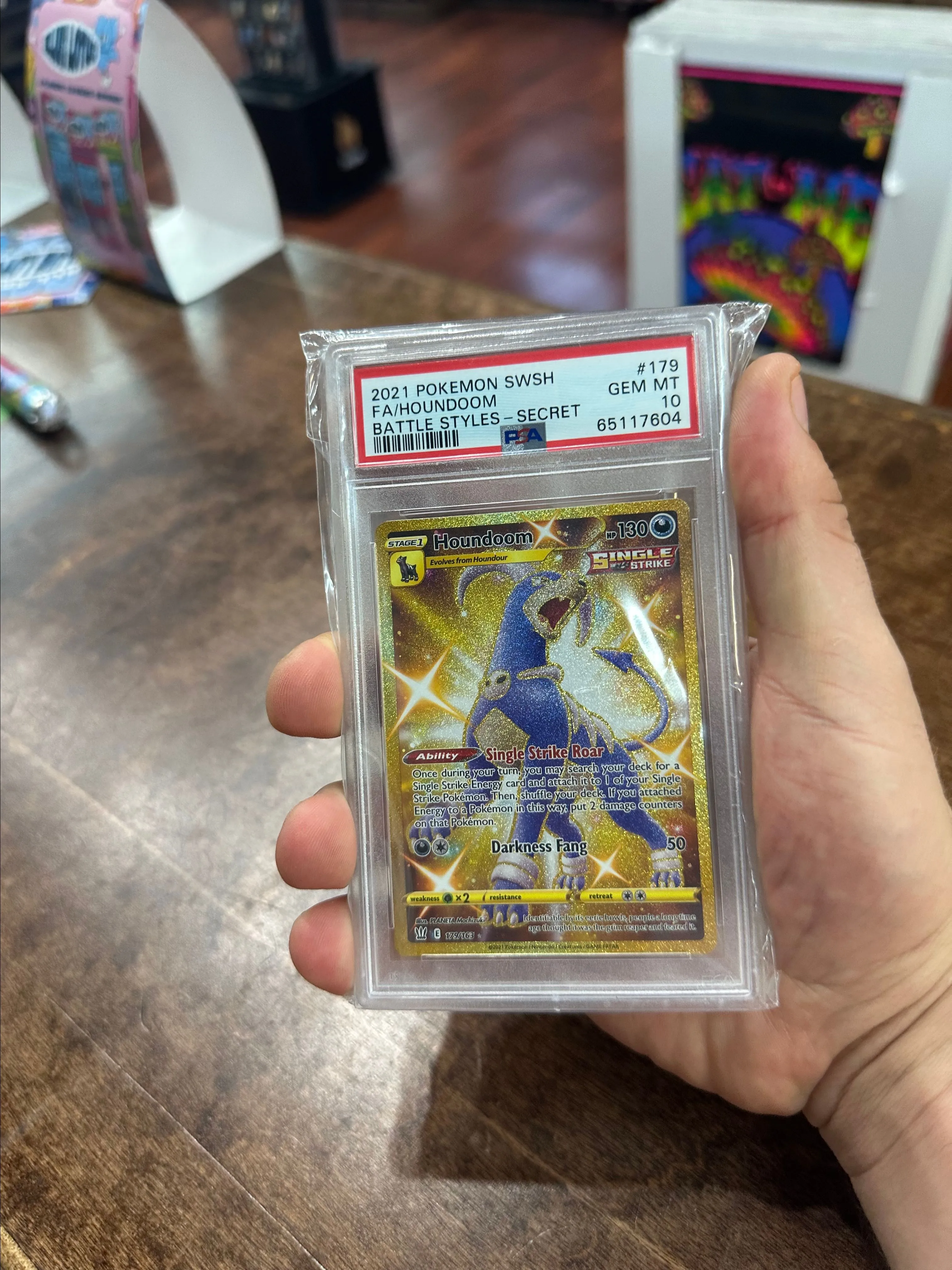 Product image for Psa 10 2021 Pokémon battle styles houndoom secret rare