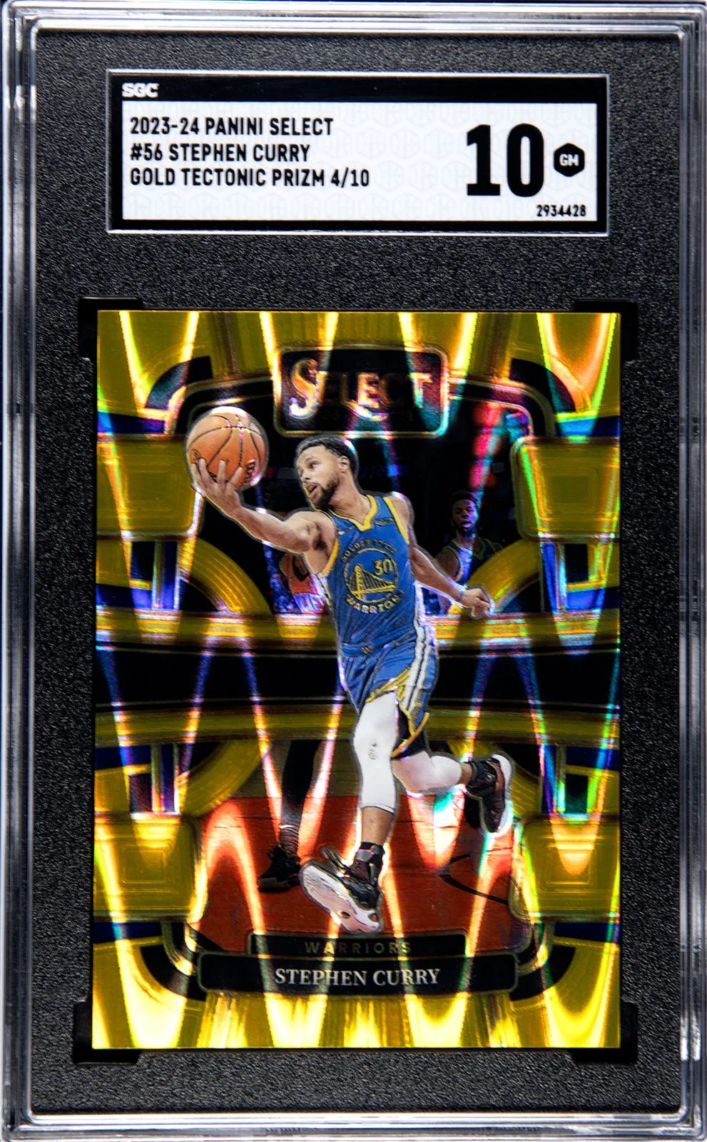 Product image for Steph Curry Select Tectonic Gold /10 SGC 10 Color Match