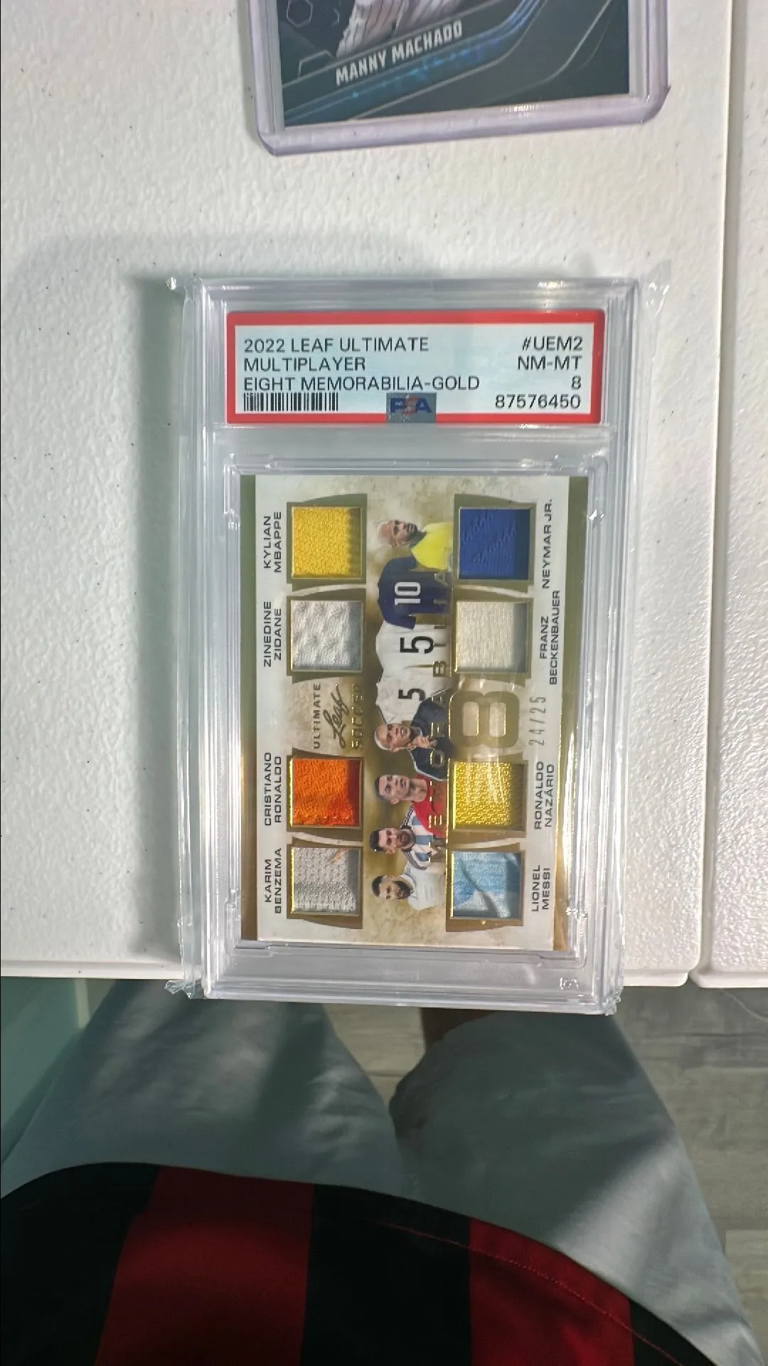 Product image for 8 player patch 2022 Leaf Ultimate game used PSA 8