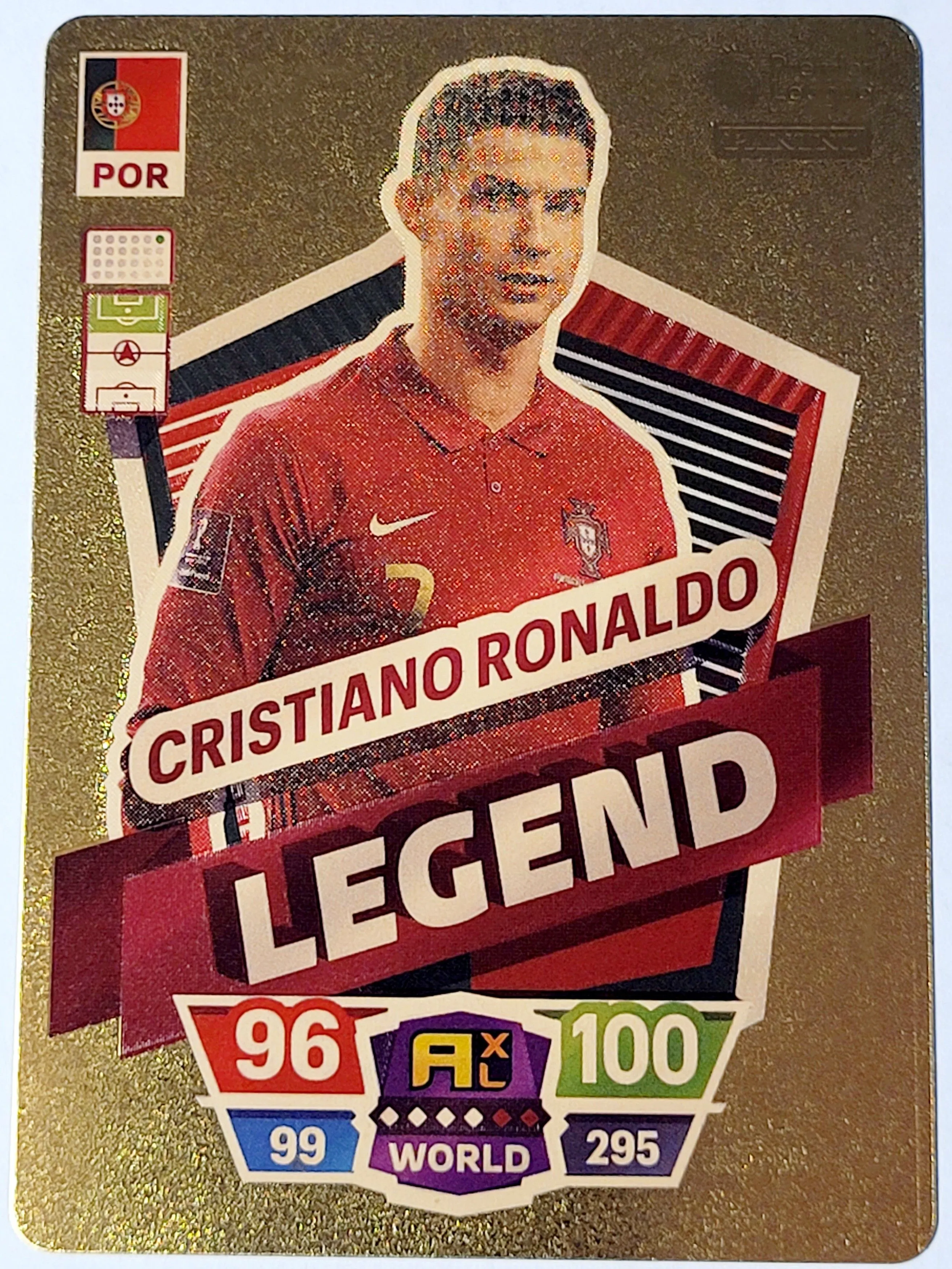 Product image for 2022 Cristiano Ronaldo Panini Adrenalyn XL FIFA World Cup Plastic GoldColor Card Near Mint Condition
