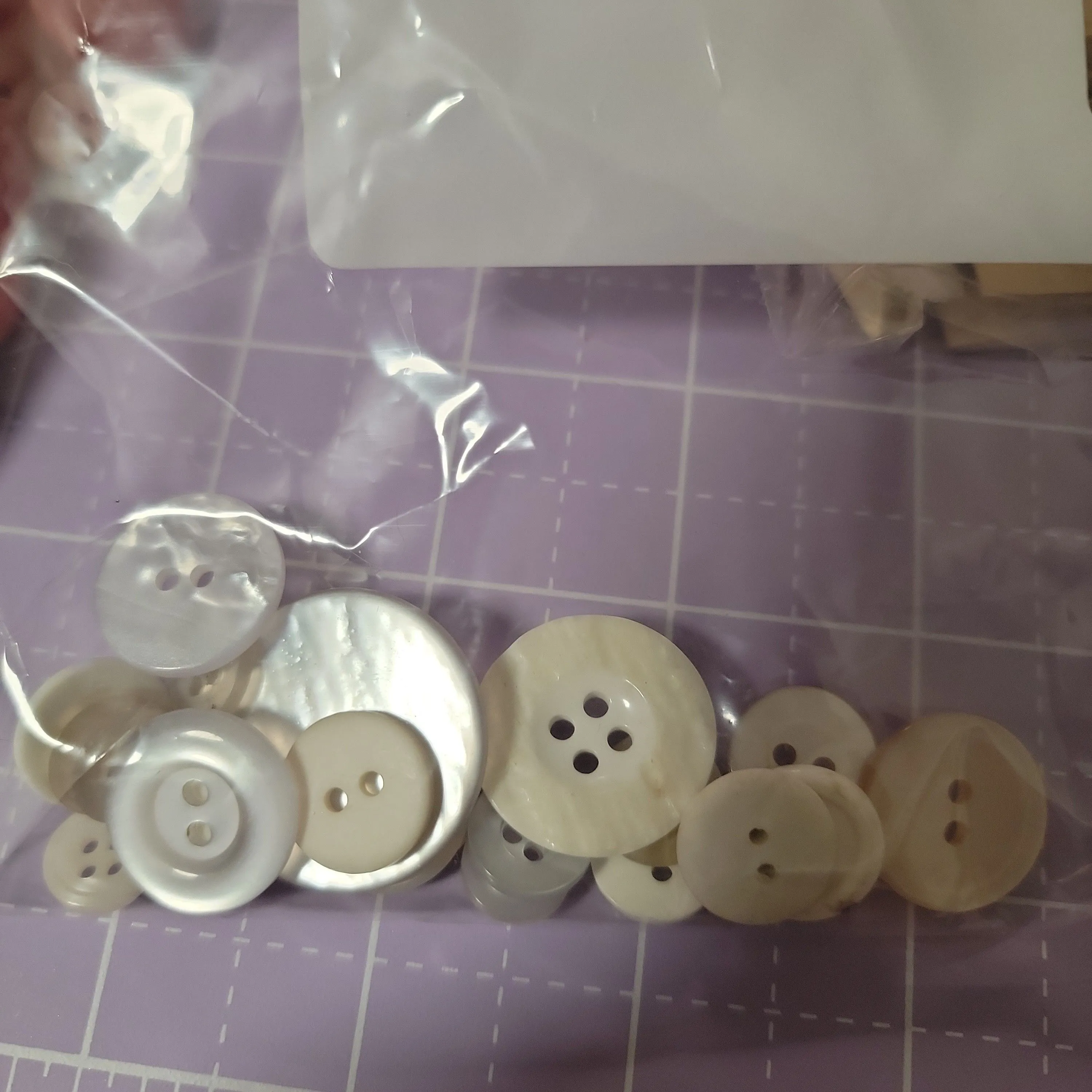 Product image for asst white buttons