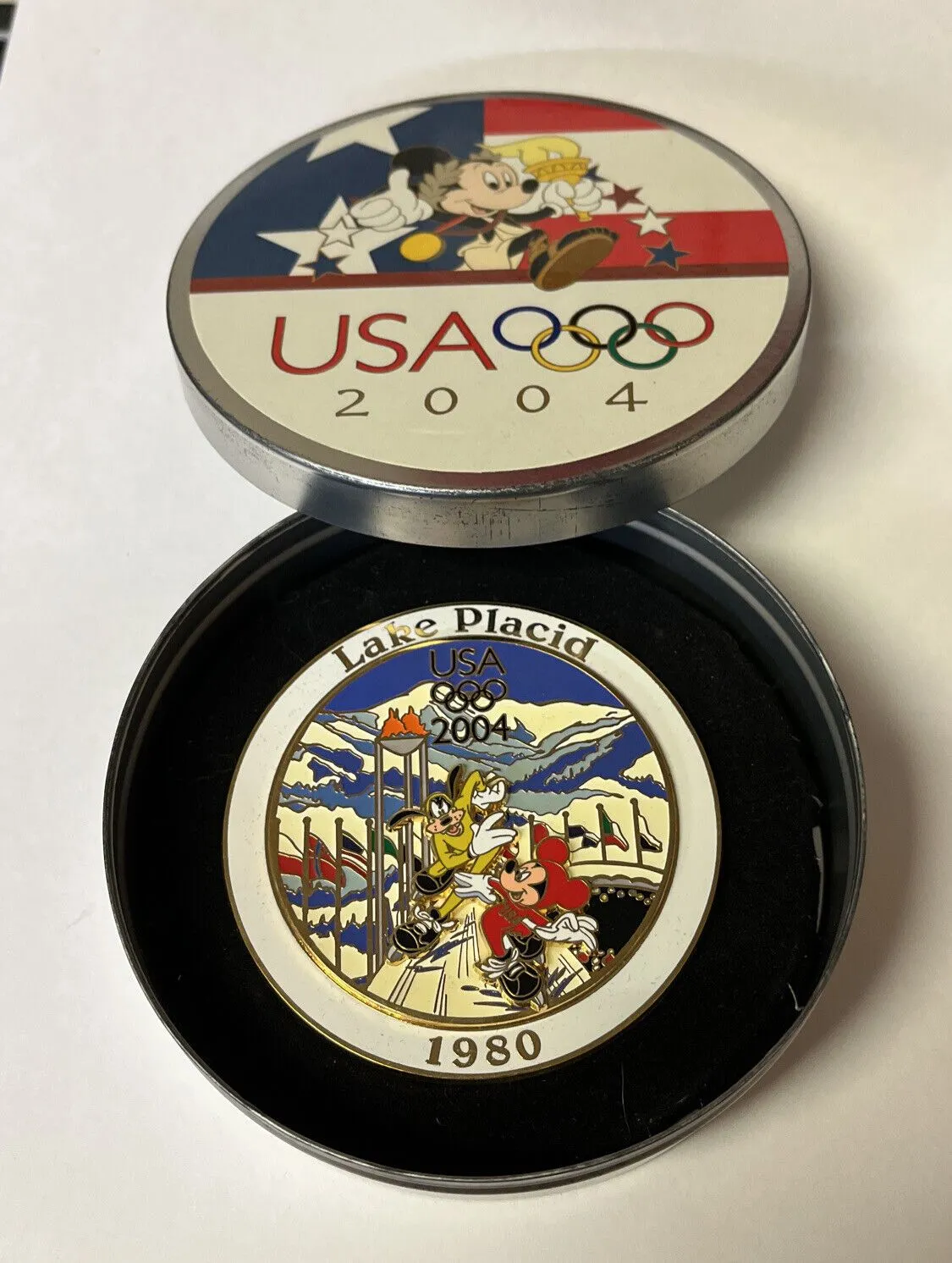 Product image for 2004 Disney Jumbo Olympic Pin ~ 1980 Lake Placid