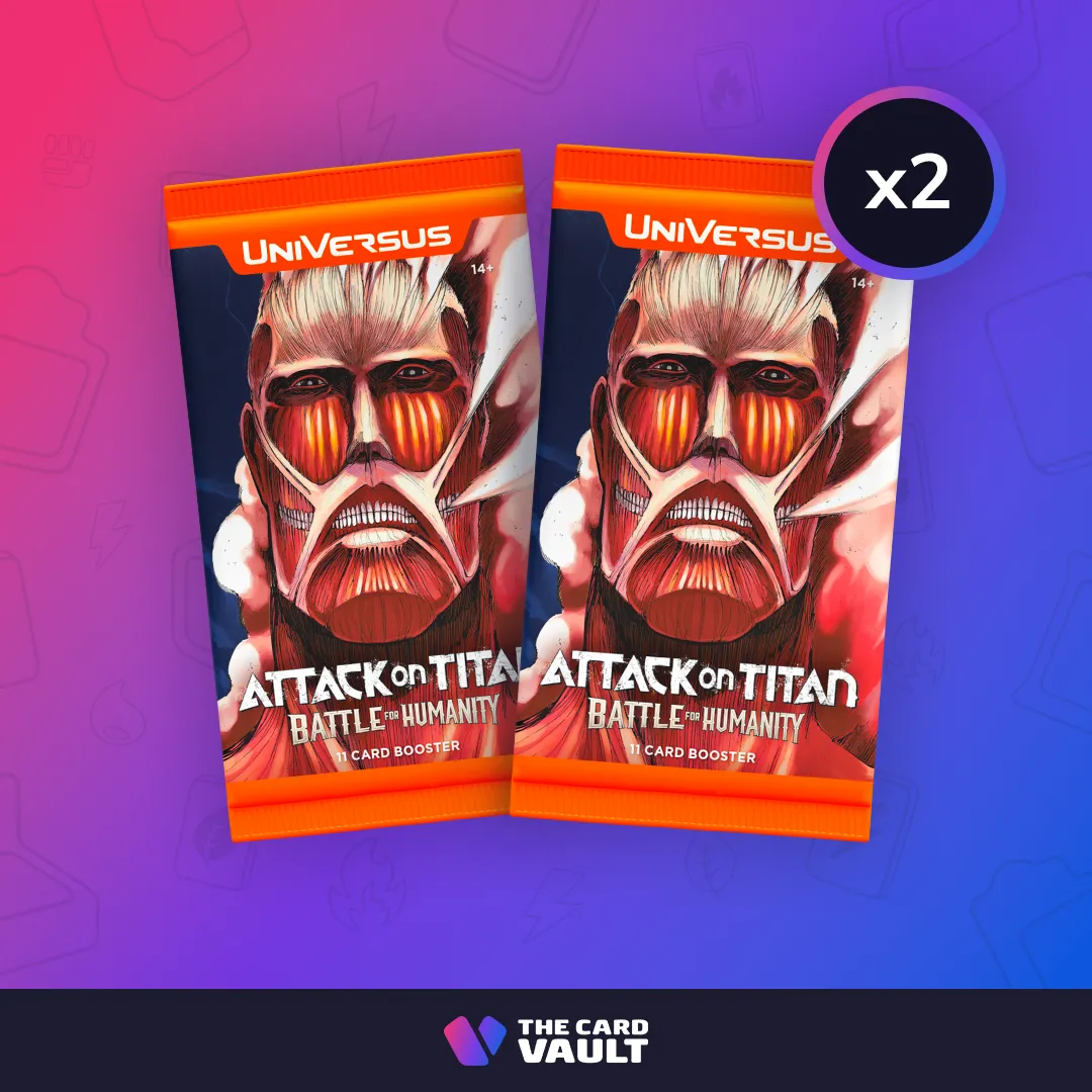 Product image for 2 x UniVersus CCG - Attack on Titan - Booster Pack