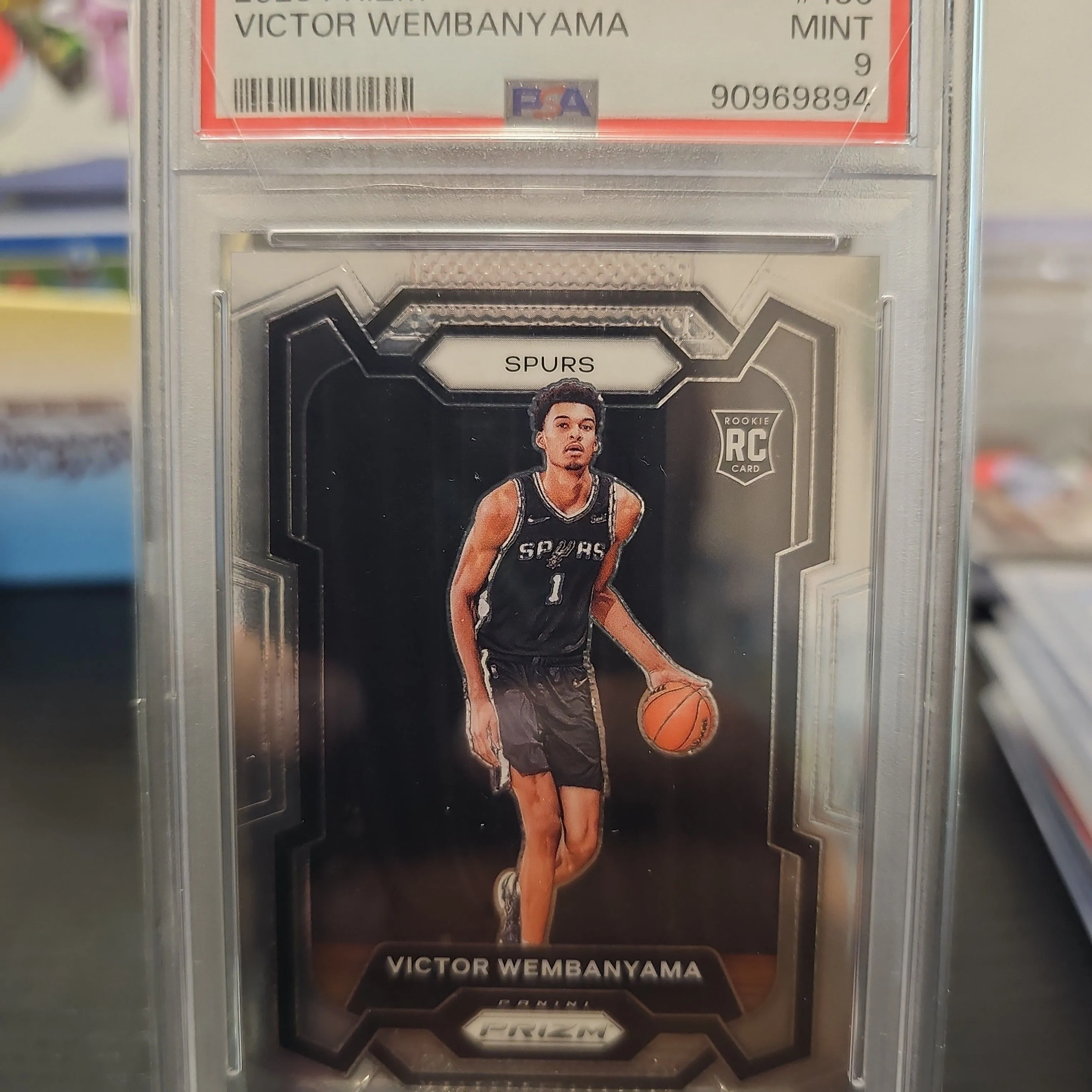 Product image for 2023 Panini Prizm Victor Wembanyama 136  PSA MINT 9