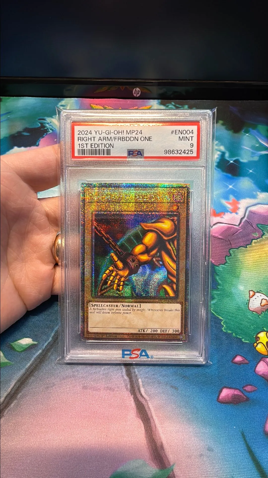 Product image for 2024 Yu-Gi-Oh! Mp24-25Th Anniversary Tin: Dueling Mirrors Right Arm/Frbddn One 1St Edition PSA MINT